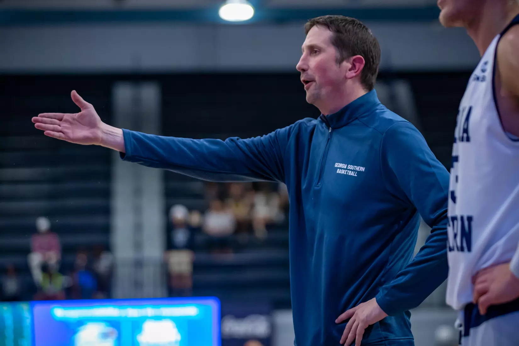 STATESBORO, GEORGIA - DECEMBER 18: Georgia Southern Men’s Basketball faces the Covenant College at Hanner Fieldhouse on December 18, 2021 in Statesboro, Georgia