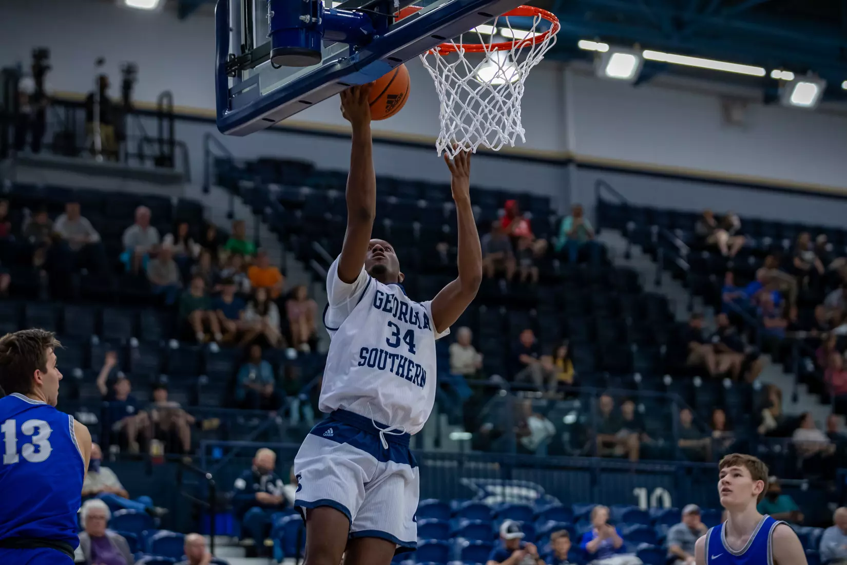 STATESBORO, GEORGIA - DECEMBER 18: Georgia Southern Men’s Basketball faces the Covenant College at Hanner Fieldhouse on December 18, 2021 in Statesboro, Georgia