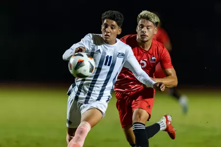 STATESBORO, GEORGIA - OCTOBER 21: Georgia Southern Men’s Soccer faces Northern Illinois University on Eagle Field at the Erk Russell Athletic Park on October 21, 2021 in Statesboro, Georgia
