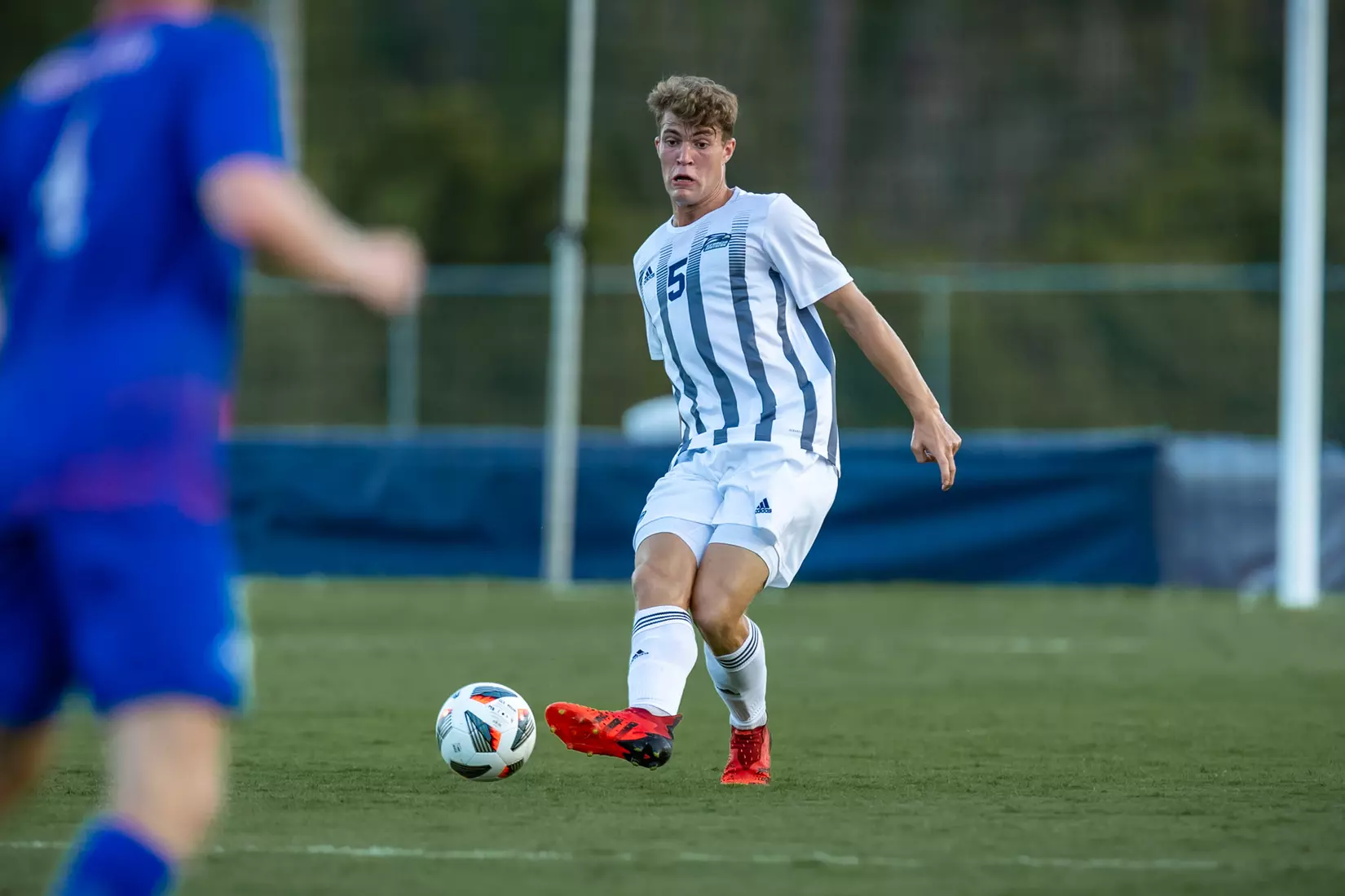 STATESBORO, GEORGIA - AUGUST 26: Georgia Southern Eagles Men’s Soccer faces Presbyterian College Blue Hose on Eagle Field at the Erk Russell Athletic Park on August 26, 2021 in Statesboro, Georgia.