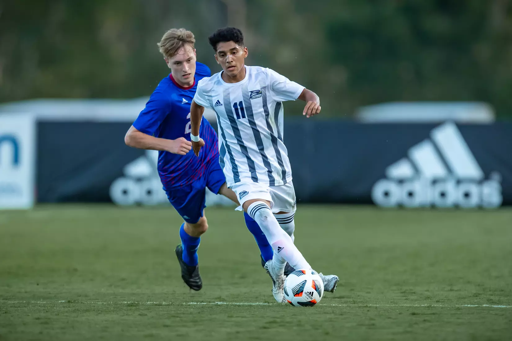 STATESBORO, GEORGIA - AUGUST 26: Georgia Southern Eagles Men’s Soccer faces Presbyterian College Blue Hose on Eagle Field at the Erk Russell Athletic Park on August 26, 2021 in Statesboro, Georgia.