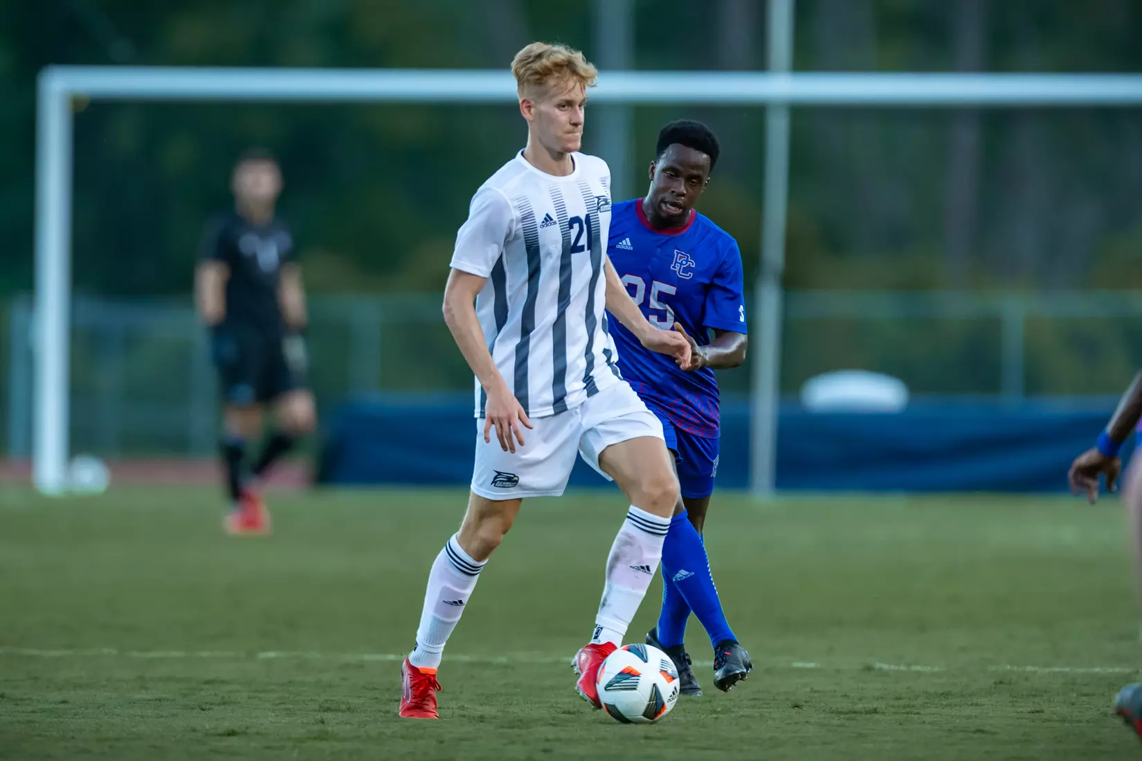 STATESBORO, GEORGIA - AUGUST 26: Georgia Southern Eagles Men’s Soccer faces Presbyterian College Blue Hose on Eagle Field at the Erk Russell Athletic Park on August 26, 2021 in Statesboro, Georgia.