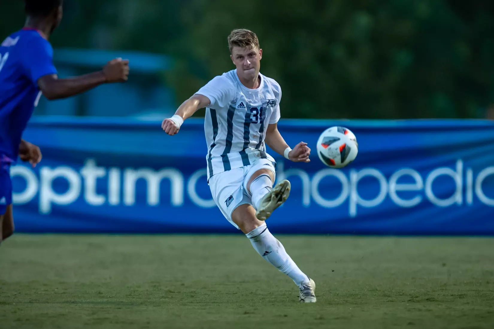 STATESBORO, GEORGIA - AUGUST 26: Georgia Southern Eagles Men’s Soccer faces Presbyterian College Blue Hose on Eagle Field at the Erk Russell Athletic Park on August 26, 2021 in Statesboro, Georgia.