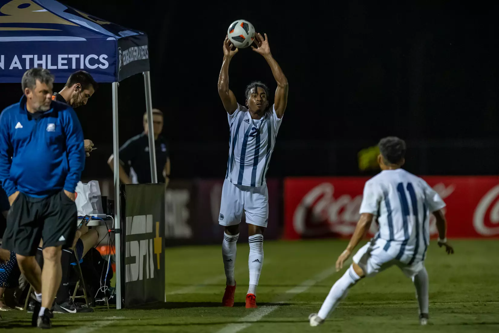 STATESBORO, GEORGIA - AUGUST 26: Georgia Southern Eagles Men’s Soccer faces Presbyterian College Blue Hose on Eagle Field at the Erk Russell Athletic Park on August 26, 2021 in Statesboro, Georgia.
