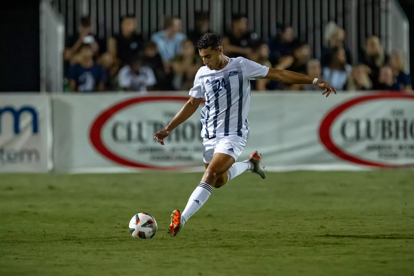 STATESBORO, GEORGIA - AUGUST 26: Georgia Southern Eagles Men’s Soccer faces Presbyterian College Blue Hose on Eagle Field at the Erk Russell Athletic Park on August 26, 2021 in Statesboro, Georgia.
