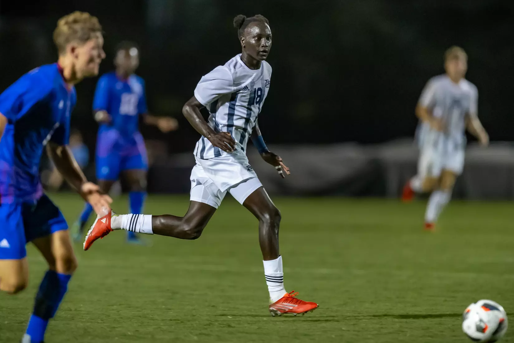 STATESBORO, GEORGIA - AUGUST 26: Georgia Southern Eagles Men’s Soccer faces Presbyterian College Blue Hose on Eagle Field at the Erk Russell Athletic Park on August 26, 2021 in Statesboro, Georgia.