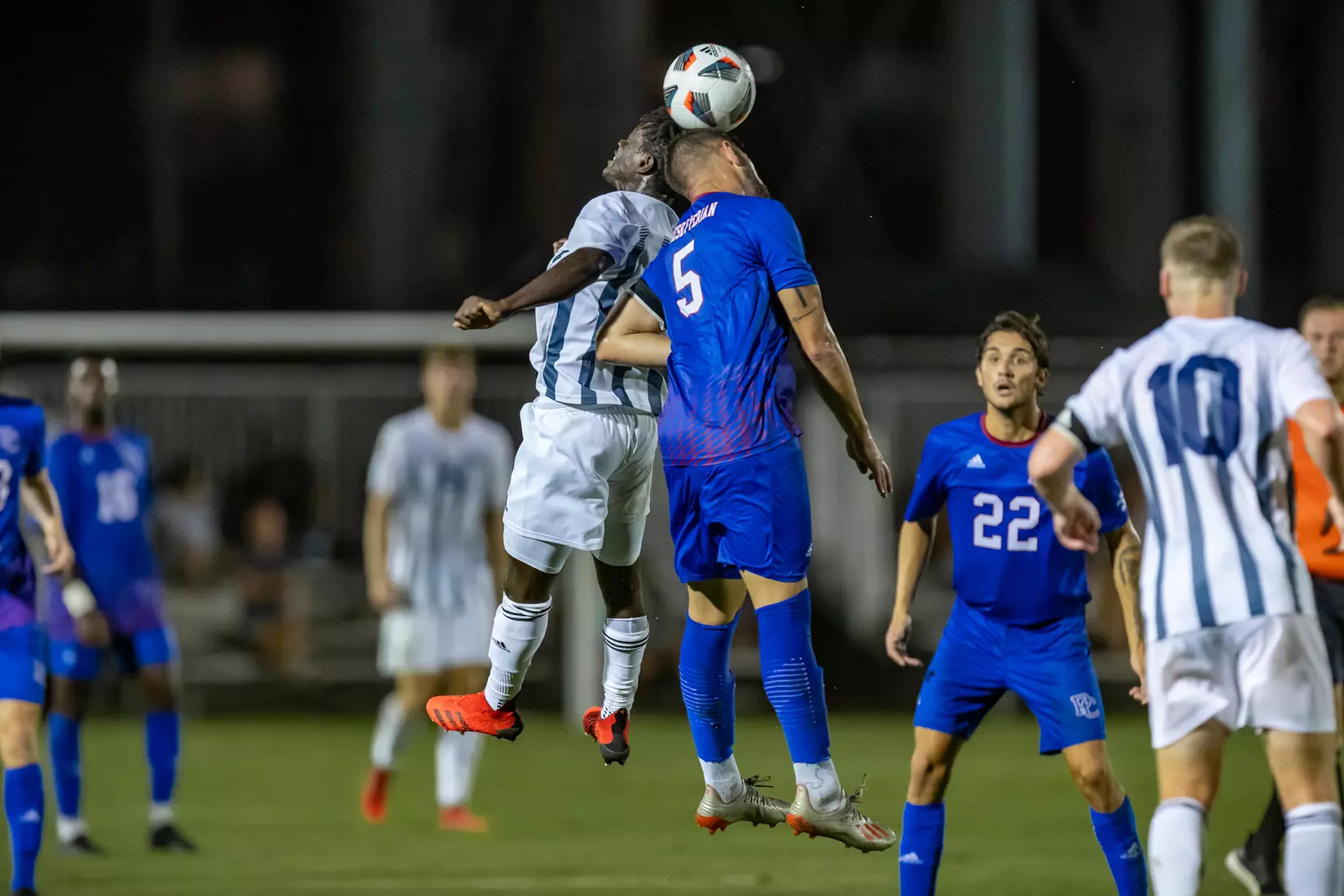 STATESBORO, GEORGIA - AUGUST 26: Georgia Southern Eagles Men’s Soccer faces Presbyterian College Blue Hose on Eagle Field at the Erk Russell Athletic Park on August 26, 2021 in Statesboro, Georgia.