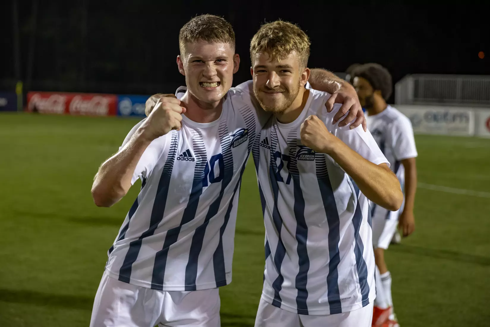 STATESBORO, GEORGIA - AUGUST 26: Georgia Southern Eagles Men’s Soccer faces Presbyterian College Blue Hose on Eagle Field at the Erk Russell Athletic Park on August 26, 2021 in Statesboro, Georgia.