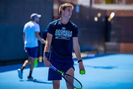 STATESBORO, GEORGIA - APRIL 7: Georgia Southern Men’s Tennis faces the Georgia State Panthers at the Walis Tennis Center on April 7, 2022 in Statesboro, Georgia.
