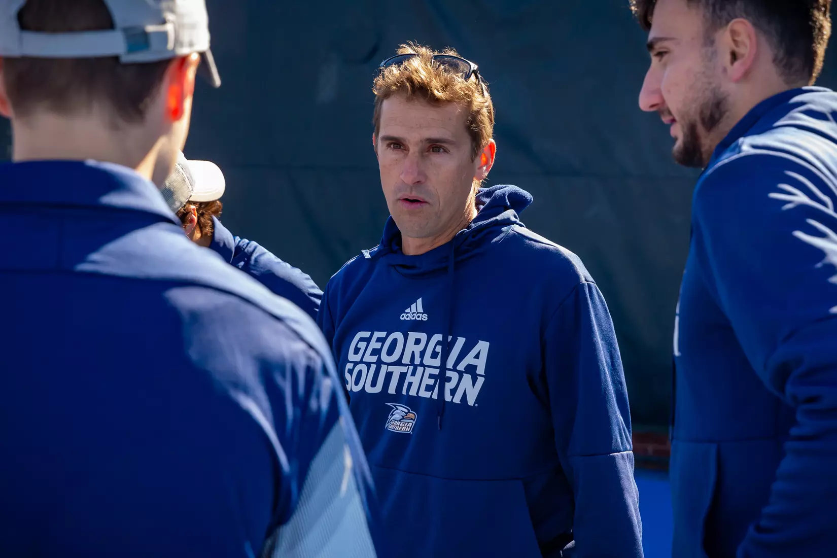 STATESBORO, GEORGIA - FEBRUARY 5: Georgia Southern Men’s Tennis faces the Gardner-Webb Bulldogs at the Wallis Tennis Center on February 5, 2022 in Statesboro, Georgia