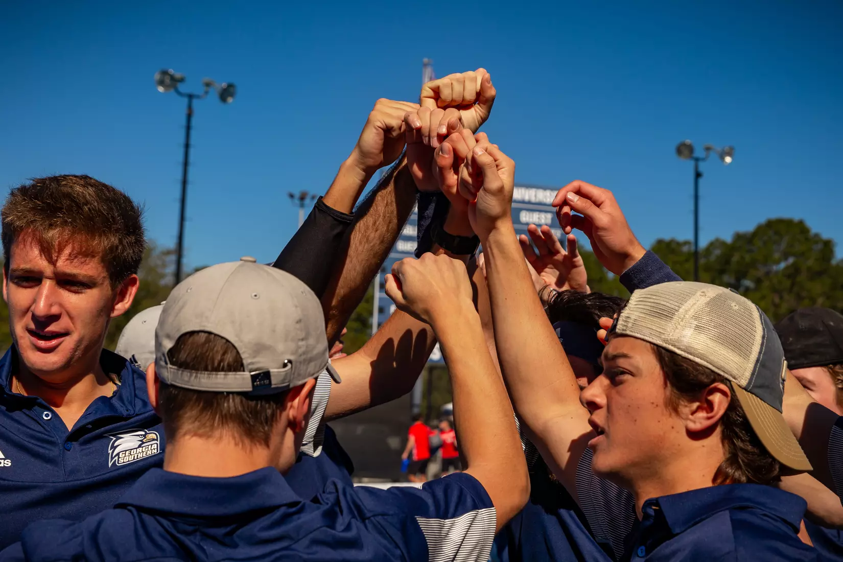 STATESBORO, GEORGIA - FEBRUARY 5: Georgia Southern Men’s Tennis faces the Gardner-Webb Bulldogs at the Wallis Tennis Center on February 5, 2022 in Statesboro, Georgia