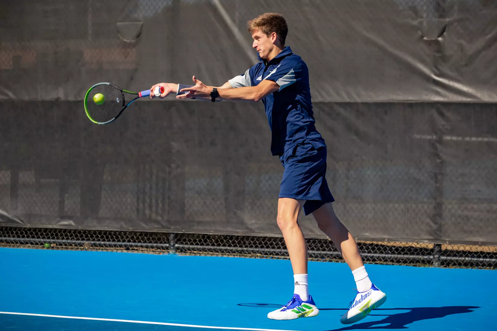 STATESBORO, GEORGIA - FEBRUARY 5: Georgia Southern Men’s Tennis faces the Gardner-Webb Bulldogs at the Wallis Tennis Center on February 5, 2022 in Statesboro, Georgia