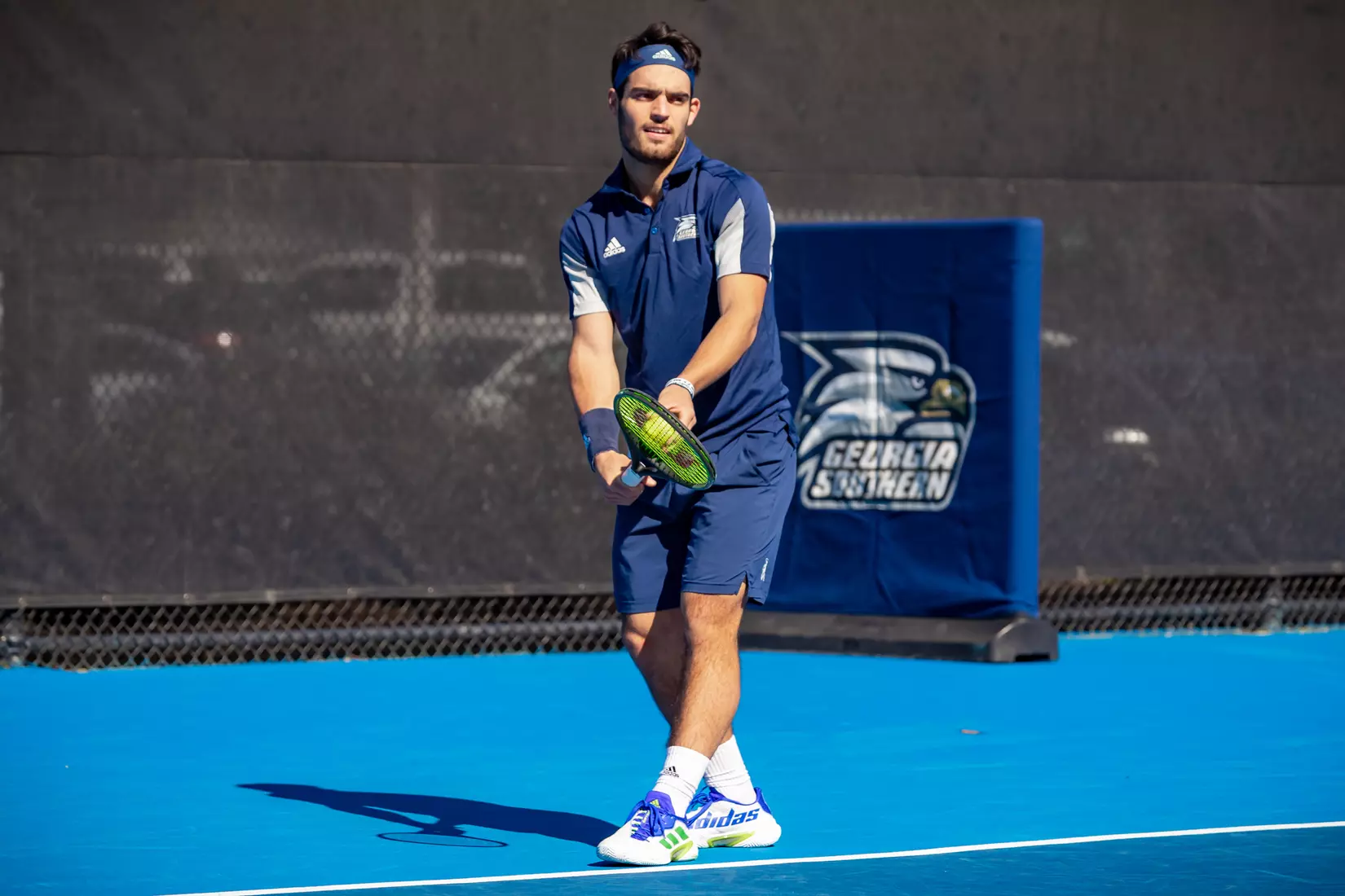STATESBORO, GEORGIA - FEBRUARY 5: Georgia Southern Men’s Tennis faces the Gardner-Webb Bulldogs at the Wallis Tennis Center on February 5, 2022 in Statesboro, Georgia