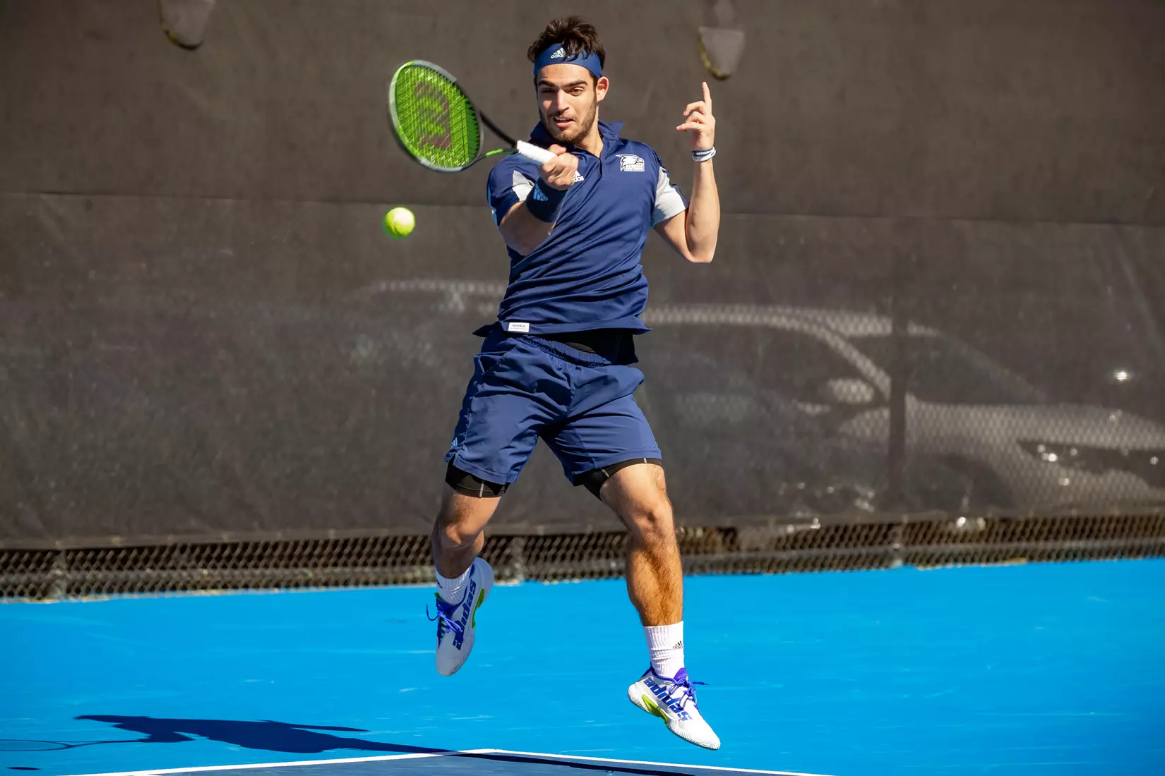 STATESBORO, GEORGIA - FEBRUARY 5: Georgia Southern Men’s Tennis faces the Gardner-Webb Bulldogs at the Wallis Tennis Center on February 5, 2022 in Statesboro, Georgia
