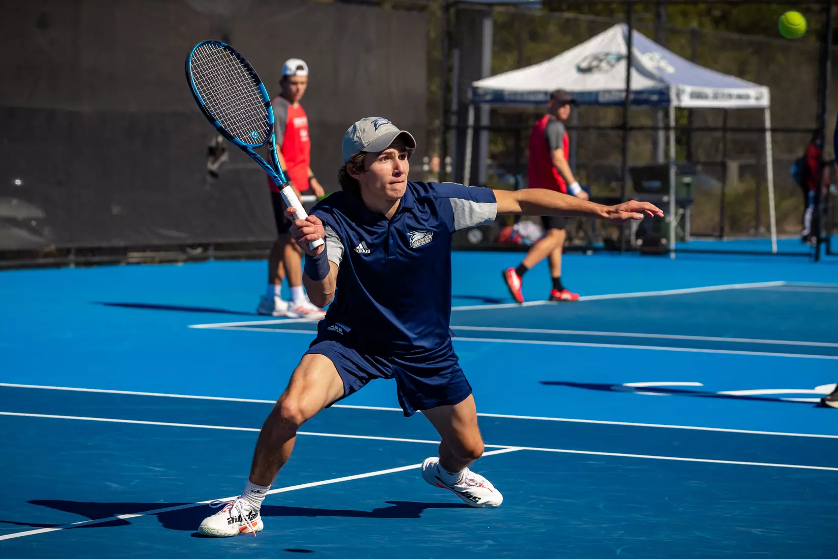 STATESBORO, GEORGIA - FEBRUARY 5: Georgia Southern Men’s Tennis faces the Gardner-Webb Bulldogs at the Wallis Tennis Center on February 5, 2022 in Statesboro, Georgia