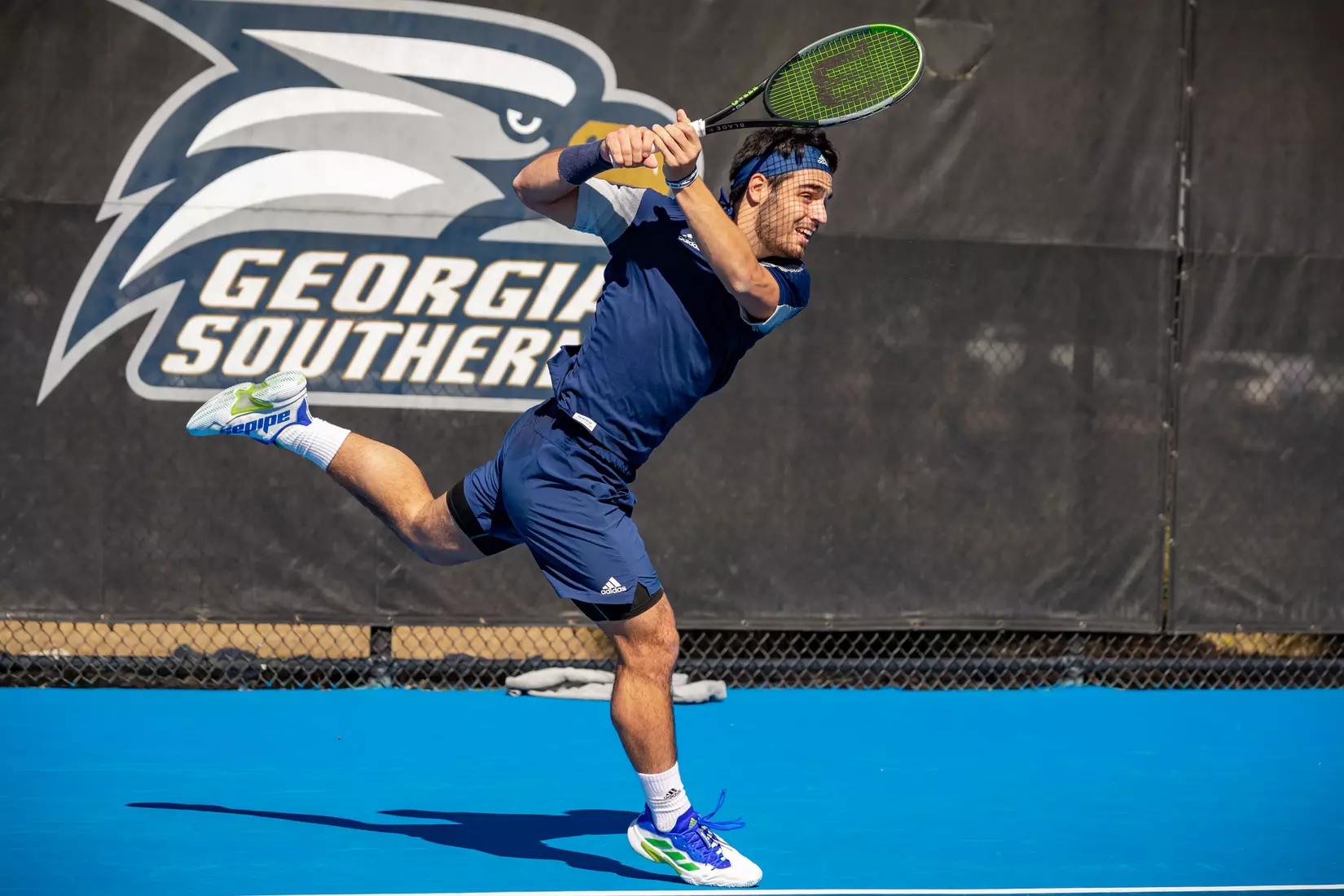 STATESBORO, GEORGIA - FEBRUARY 5: Georgia Southern Men’s Tennis faces the Gardner-Webb Bulldogs at the Wallis Tennis Center on February 5, 2022 in Statesboro, Georgia