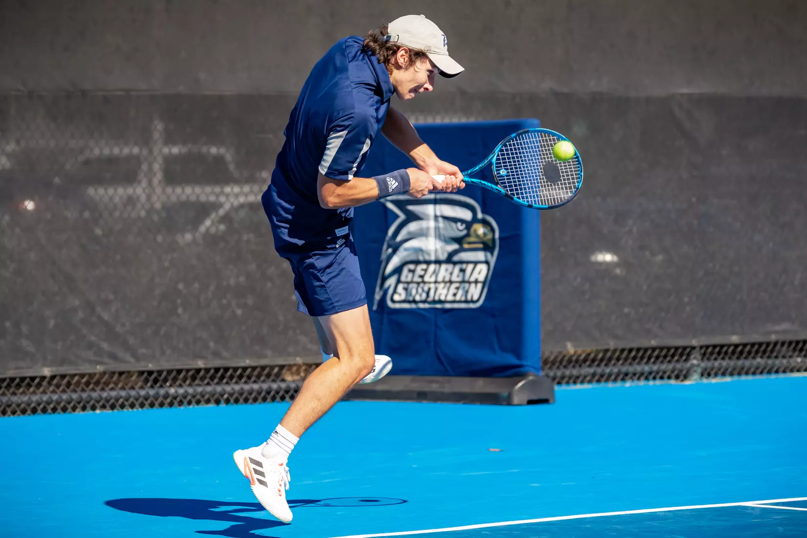 STATESBORO, GEORGIA - FEBRUARY 5: Georgia Southern Men’s Tennis faces the Gardner-Webb Bulldogs at the Wallis Tennis Center on February 5, 2022 in Statesboro, Georgia