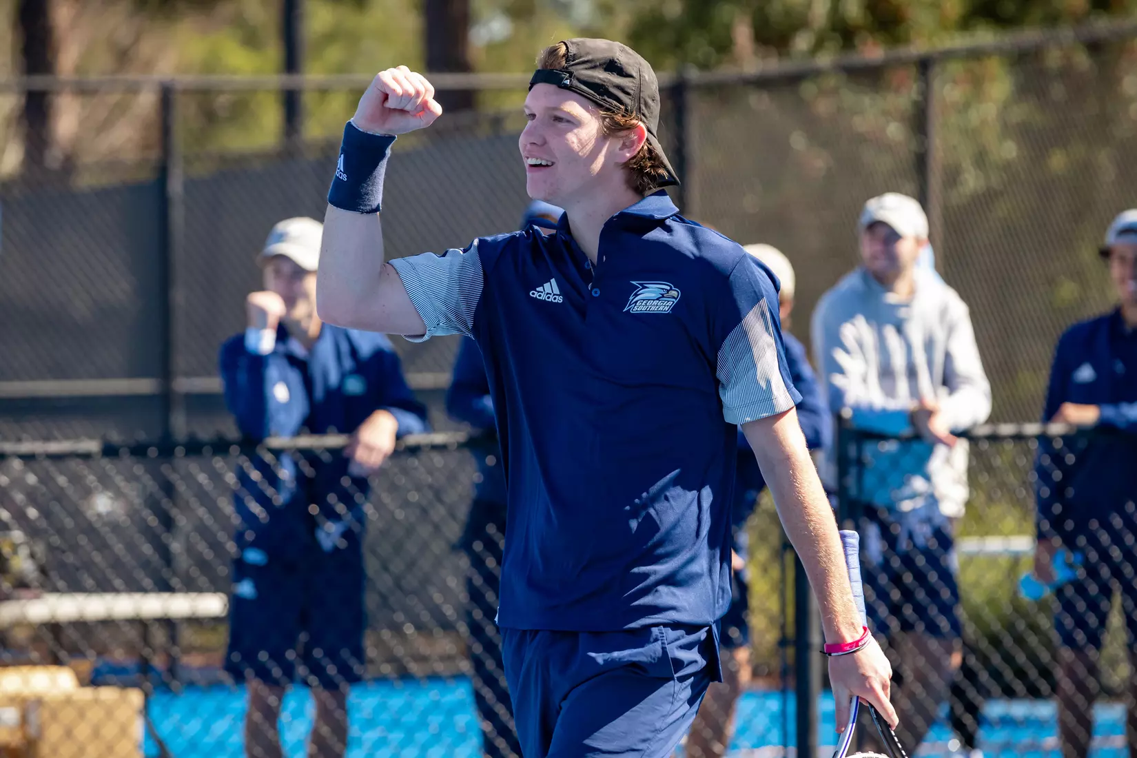 STATESBORO, GEORGIA - FEBRUARY 5: Georgia Southern Men’s Tennis faces the Gardner-Webb Bulldogs at the Wallis Tennis Center on February 5, 2022 in Statesboro, Georgia