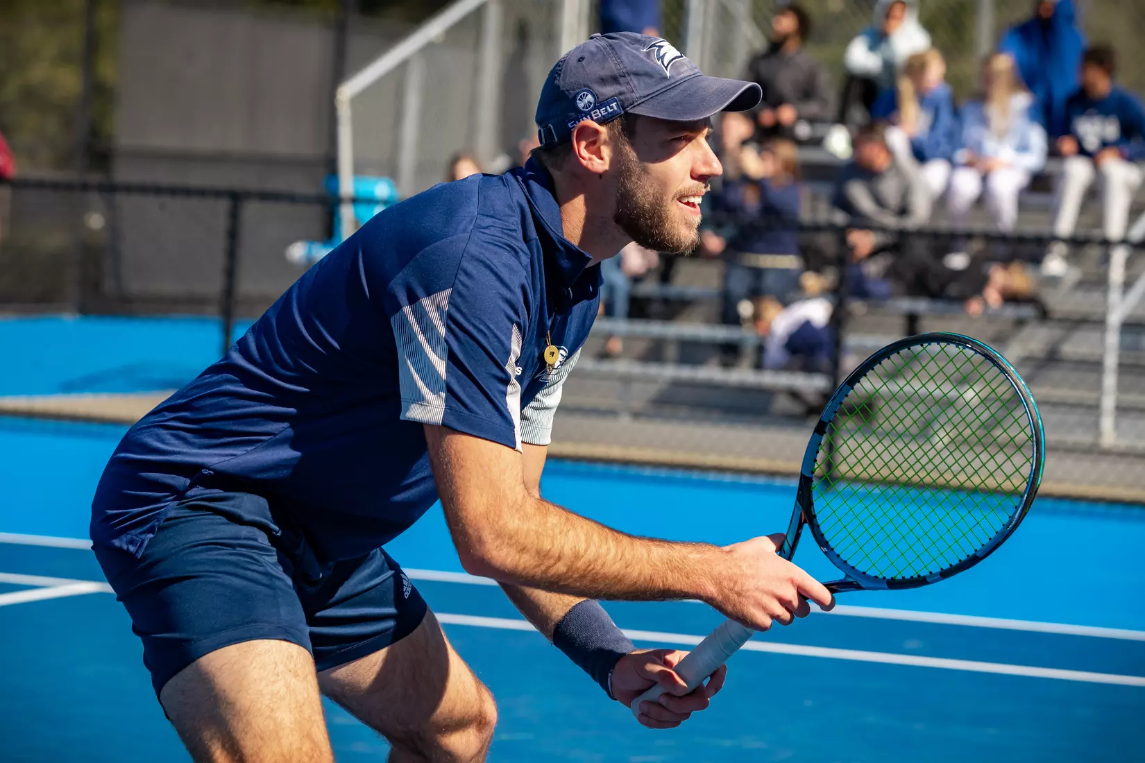 STATESBORO, GEORGIA - FEBRUARY 5: Georgia Southern Men’s Tennis faces the Gardner-Webb Bulldogs at the Wallis Tennis Center on February 5, 2022 in Statesboro, Georgia