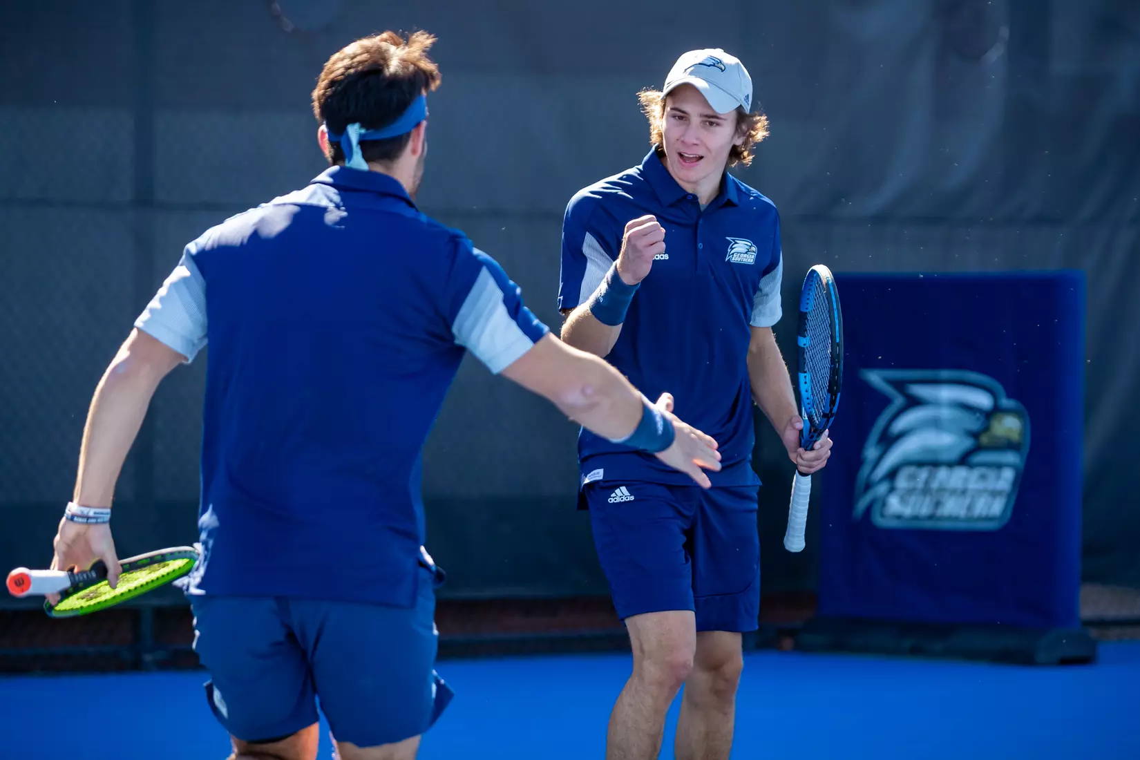 STATESBORO, GEORGIA - FEBRUARY 5: Georgia Southern Men’s Tennis faces the Gardner-Webb Bulldogs at the Wallis Tennis Center on February 5, 2022 in Statesboro, Georgia