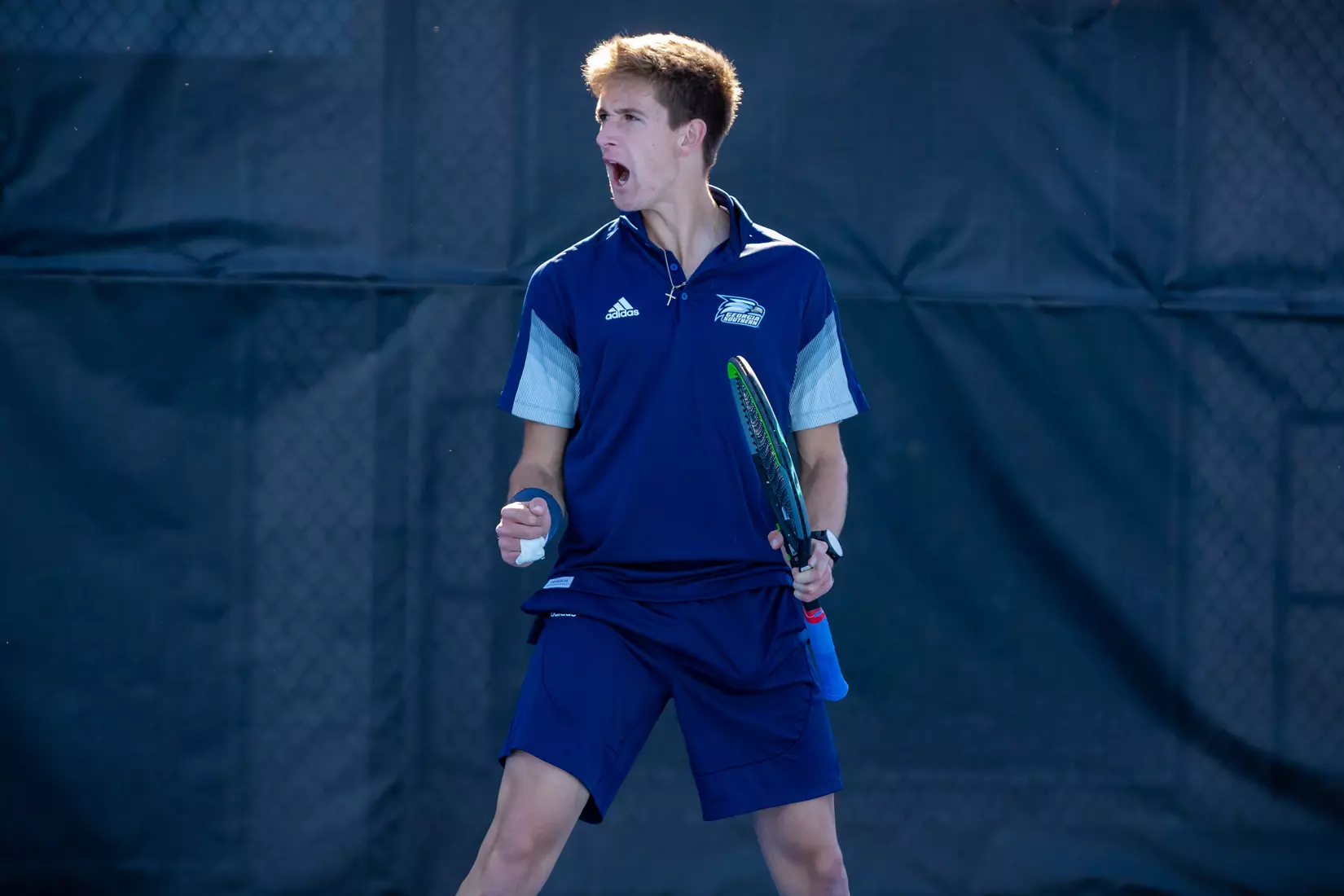 STATESBORO, GEORGIA - FEBRUARY 5: Georgia Southern Men’s Tennis faces the Gardner-Webb Bulldogs at the Wallis Tennis Center on February 5, 2022 in Statesboro, Georgia