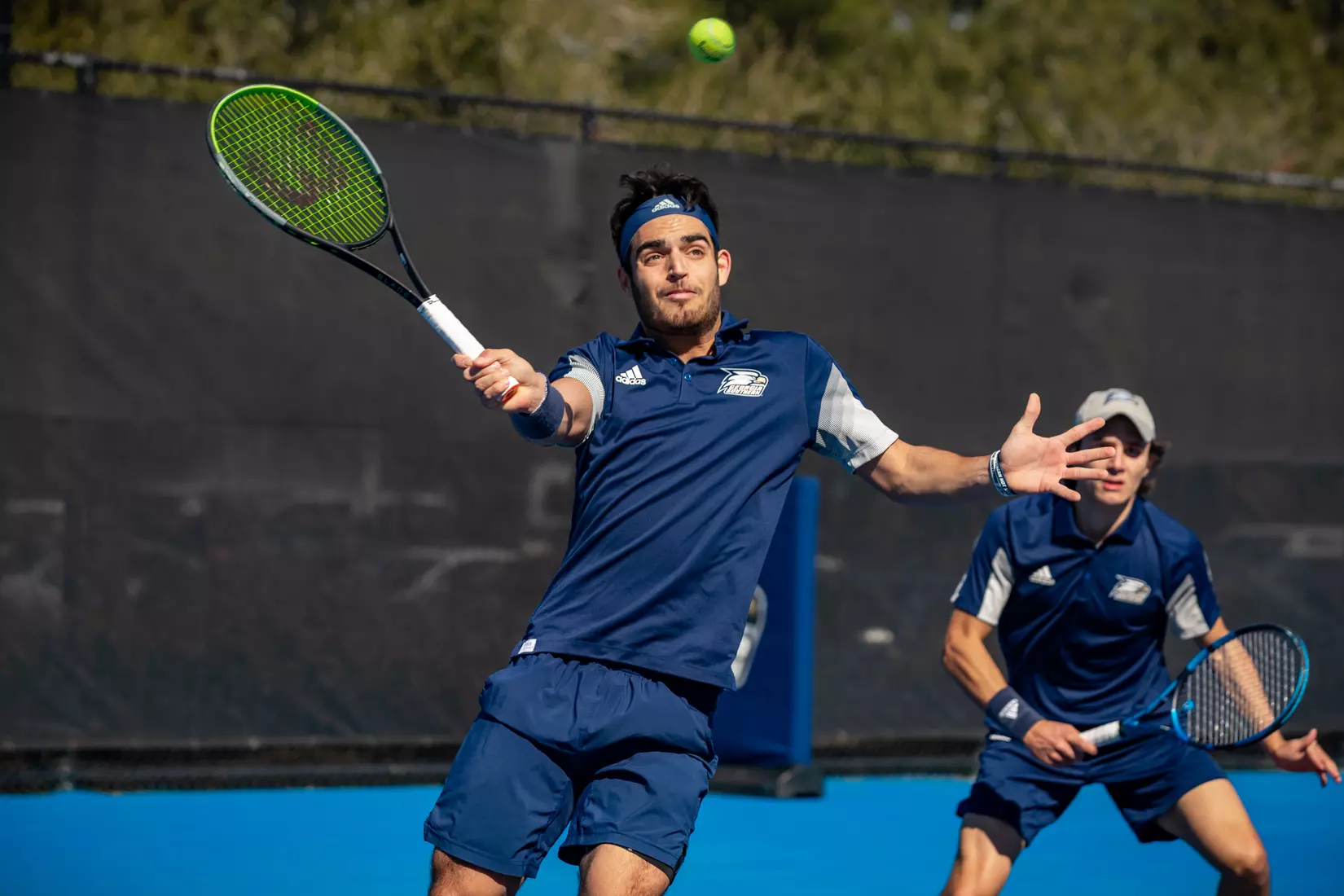 STATESBORO, GEORGIA - FEBRUARY 5: Georgia Southern Men’s Tennis faces the Gardner-Webb Bulldogs at the Wallis Tennis Center on February 5, 2022 in Statesboro, Georgia