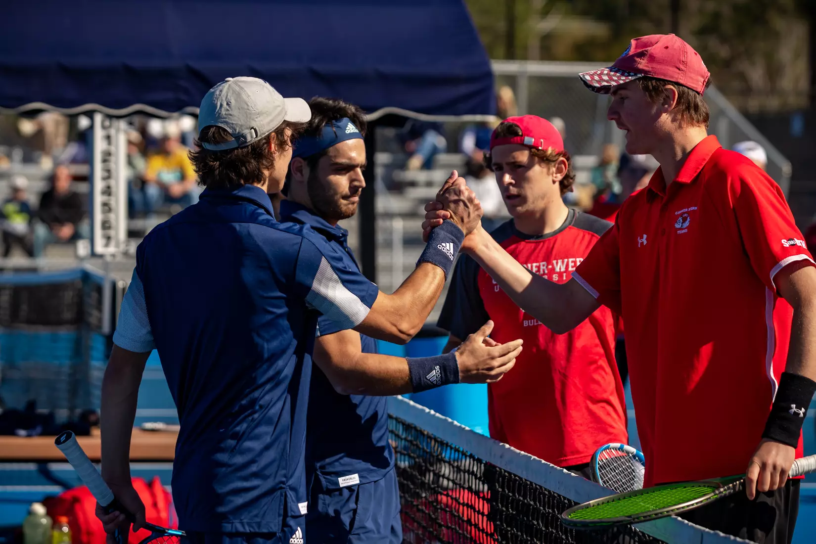 STATESBORO, GEORGIA - FEBRUARY 5: Georgia Southern Men’s Tennis faces the Gardner-Webb Bulldogs at the Wallis Tennis Center on February 5, 2022 in Statesboro, Georgia