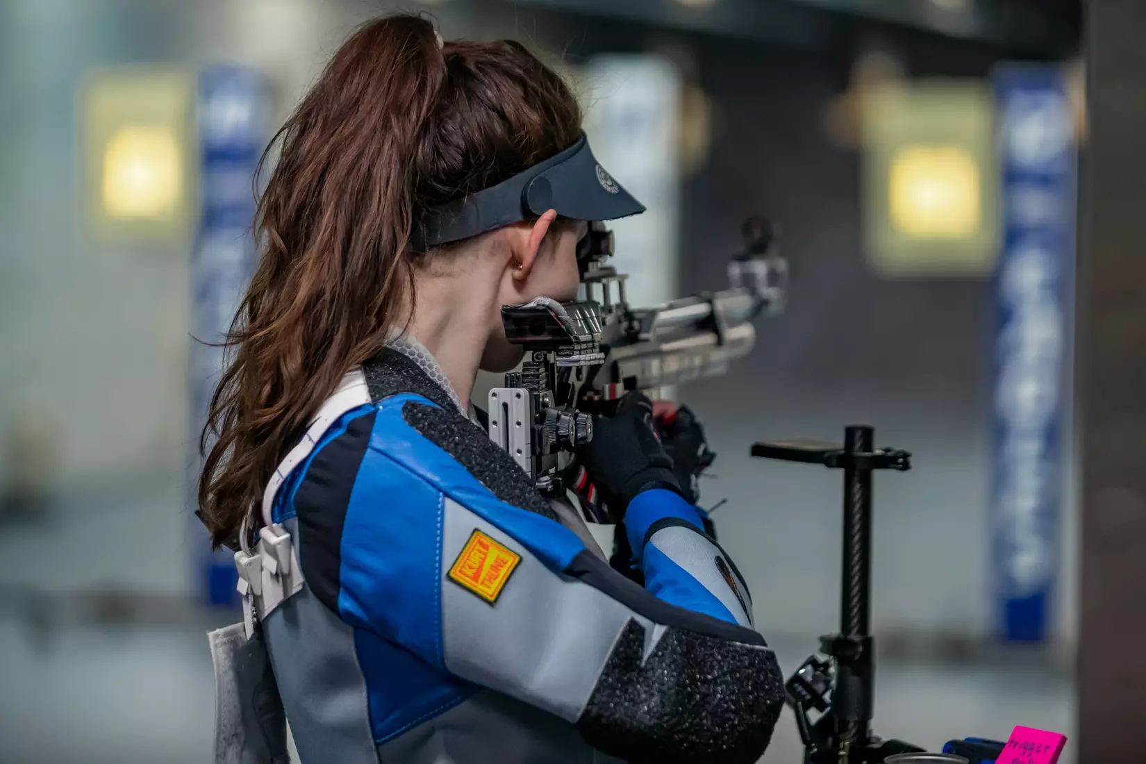 STATESBORO, GEORGIA - FEBRUARY 19: Georgia Southern Rifle faces the UAB Blazers at the Shooting Sports Education Center on February 18, 2022 in Statesboro, Georgia