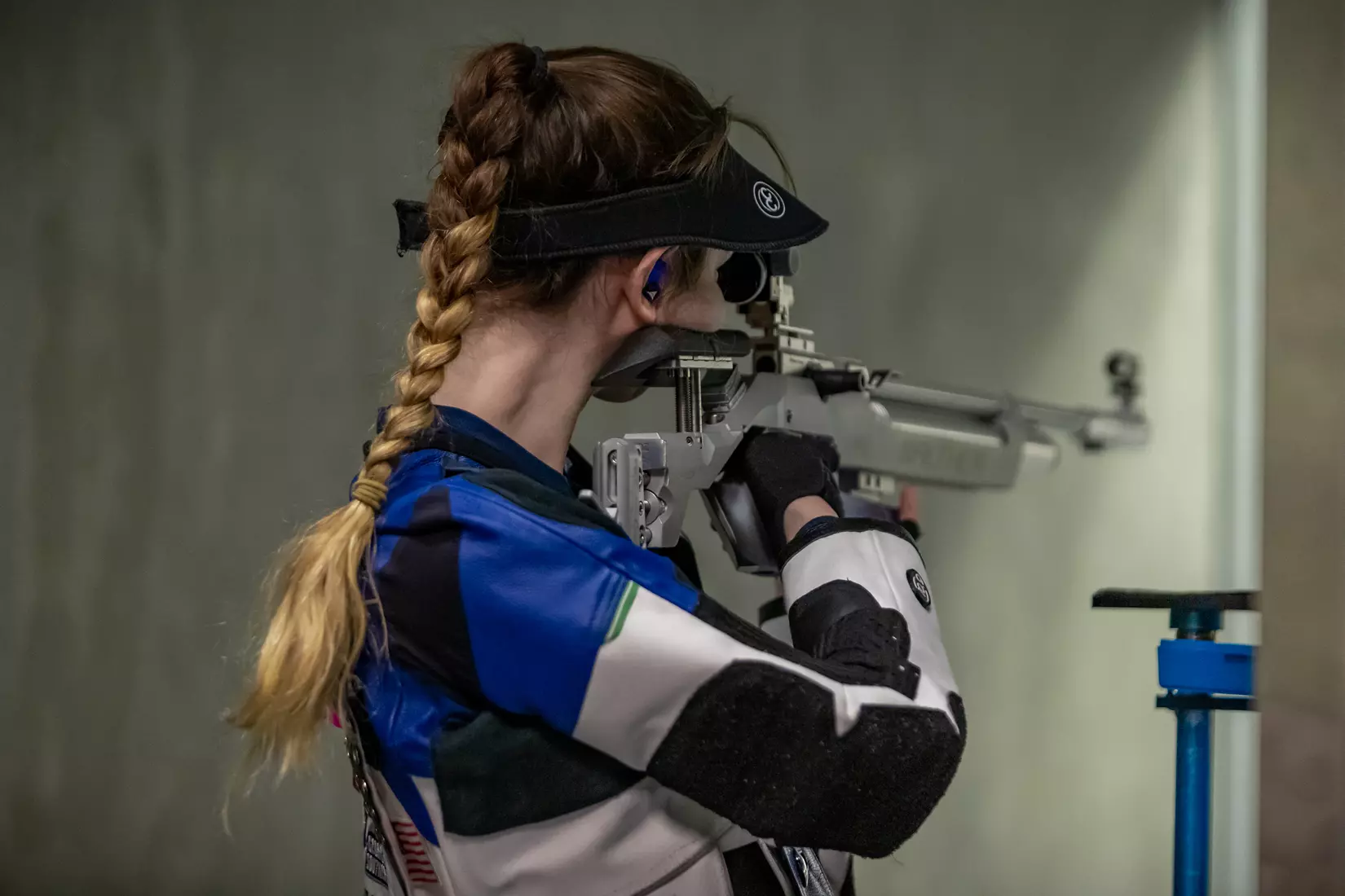 STATESBORO, GEORGIA - FEBRUARY 19: Georgia Southern Rifle faces the UAB Blazers at the Shooting Sports Education Center on February 18, 2022 in Statesboro, Georgia