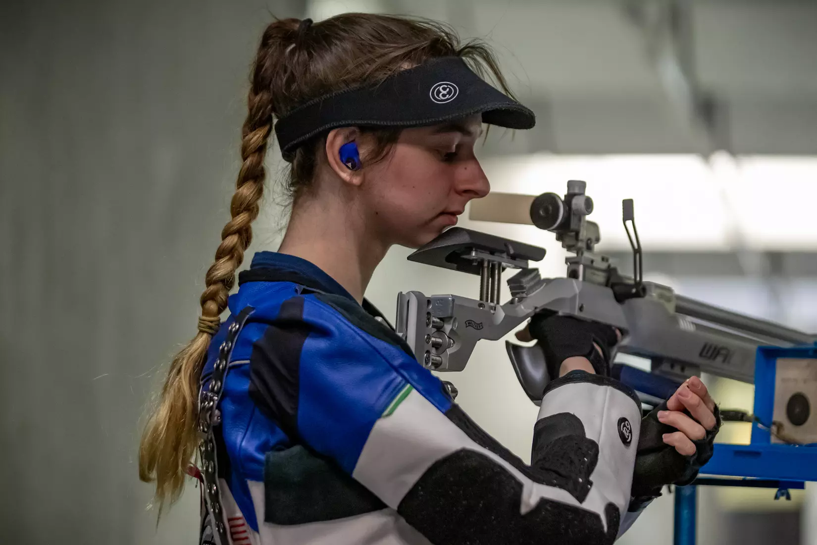 STATESBORO, GEORGIA - FEBRUARY 19: Georgia Southern Rifle faces the UAB Blazers at the Shooting Sports Education Center on February 18, 2022 in Statesboro, Georgia