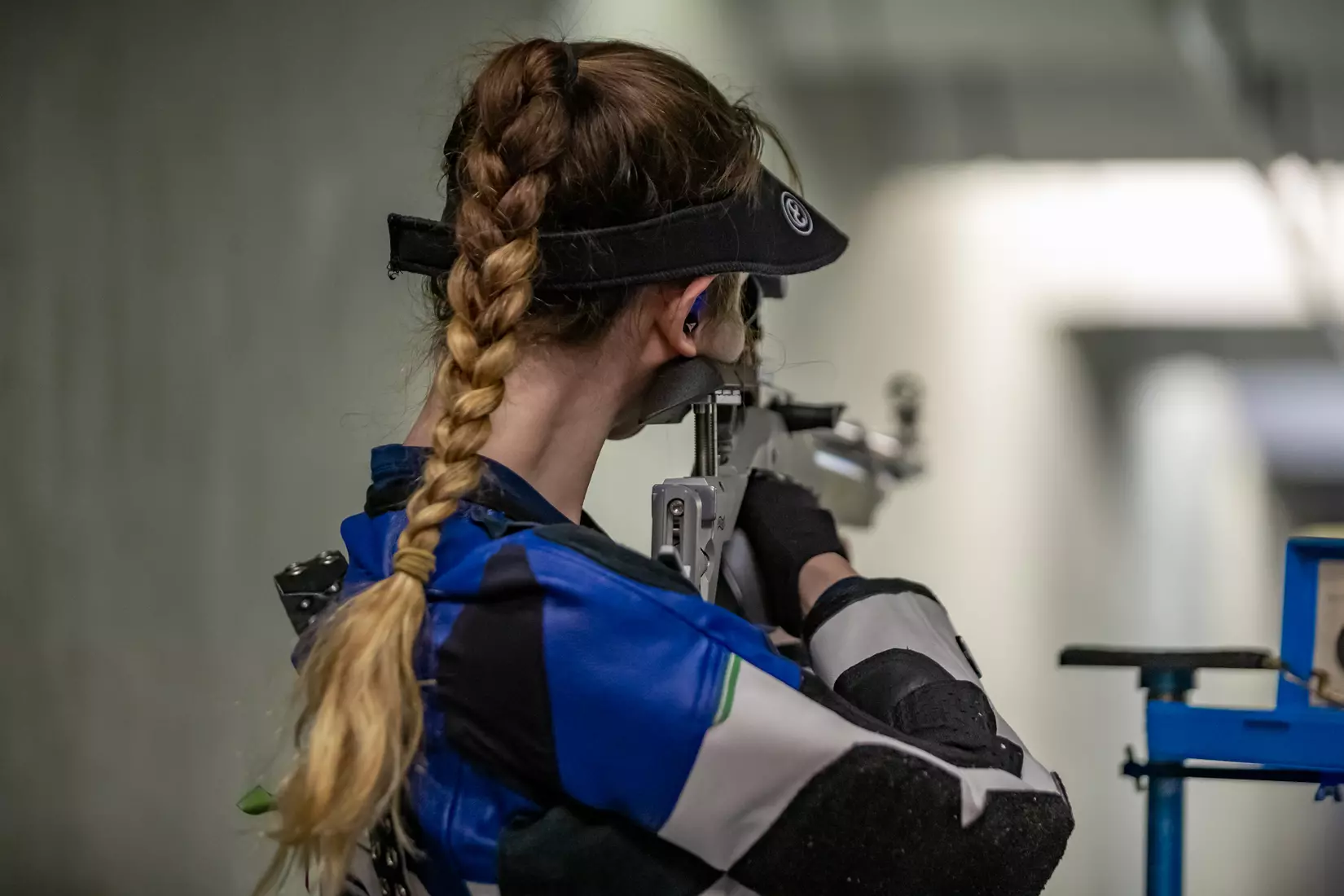 STATESBORO, GEORGIA - FEBRUARY 19: Georgia Southern Rifle faces the UAB Blazers at the Shooting Sports Education Center on February 18, 2022 in Statesboro, Georgia