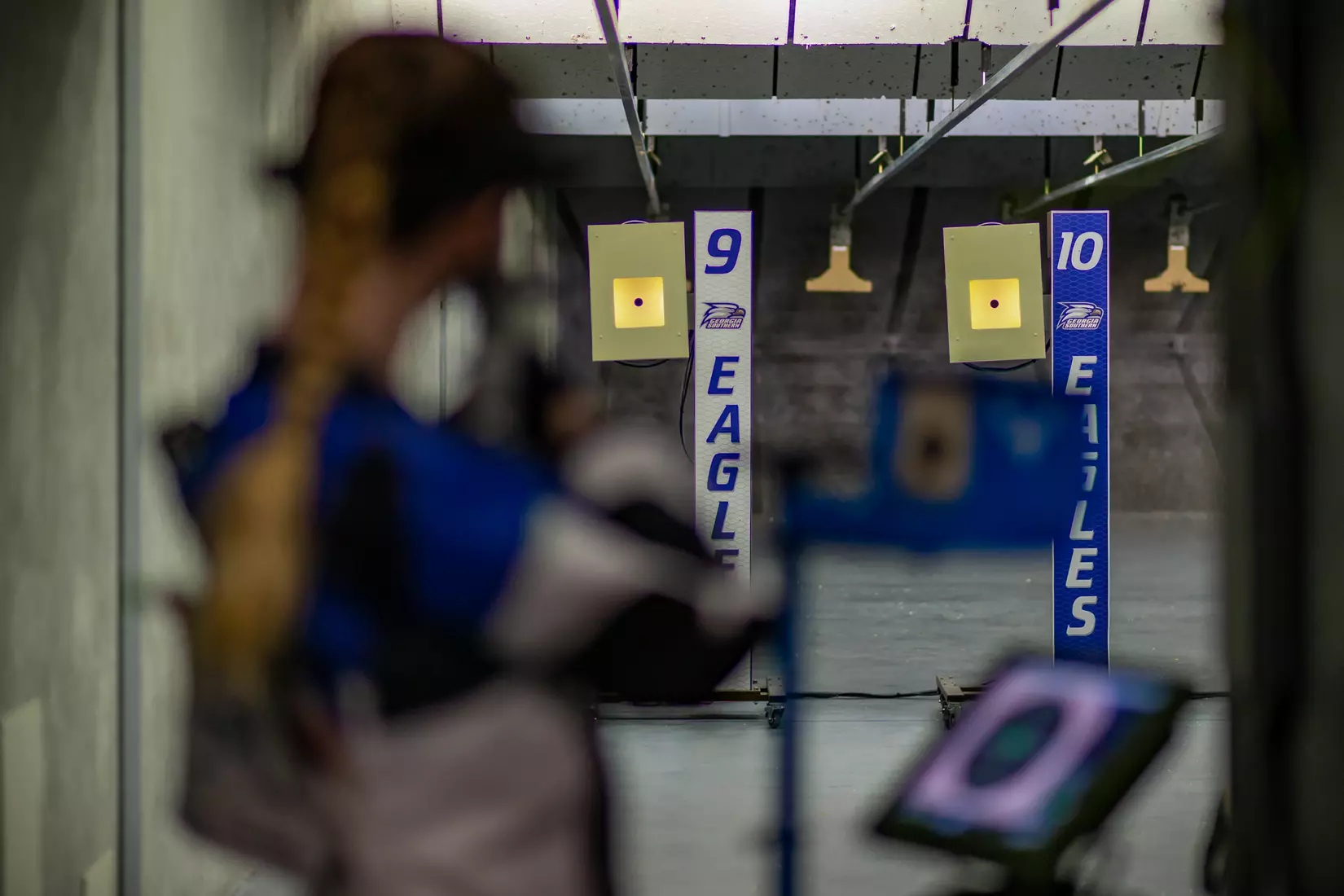 STATESBORO, GEORGIA - FEBRUARY 19: Georgia Southern Rifle faces the UAB Blazers at the Shooting Sports Education Center on February 18, 2022 in Statesboro, Georgia
