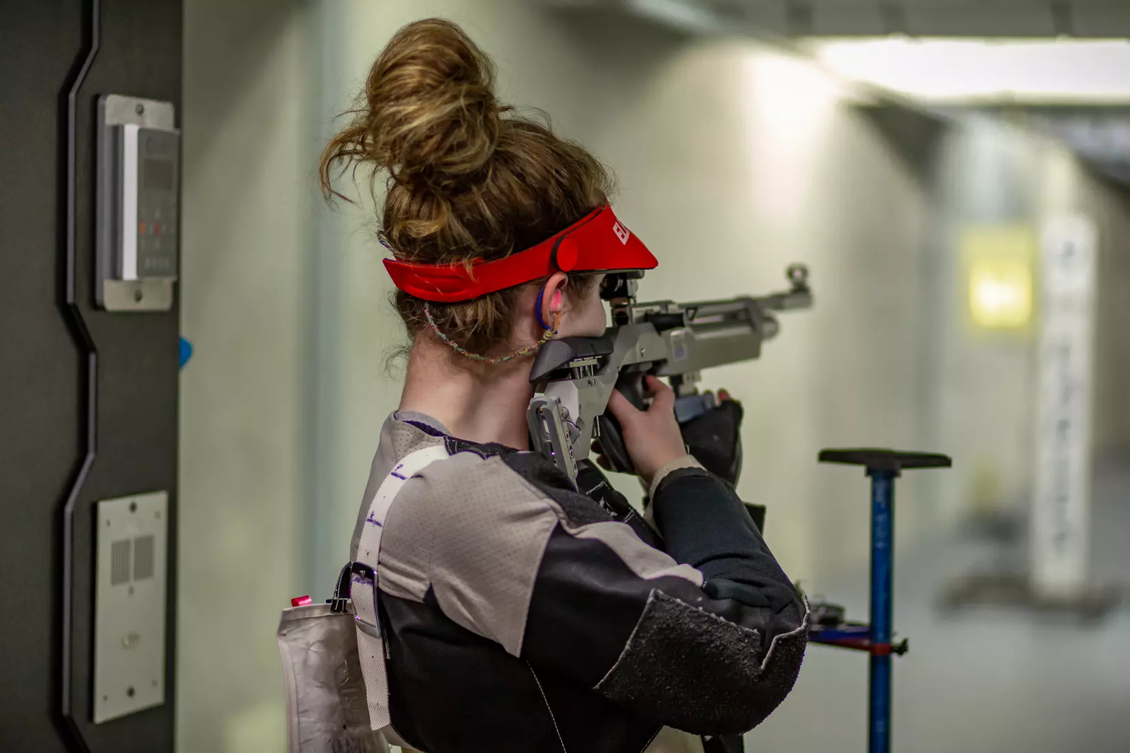 STATESBORO, GEORGIA - FEBRUARY 19: Georgia Southern Rifle faces the UAB Blazers at the Shooting Sports Education Center on February 18, 2022 in Statesboro, Georgia