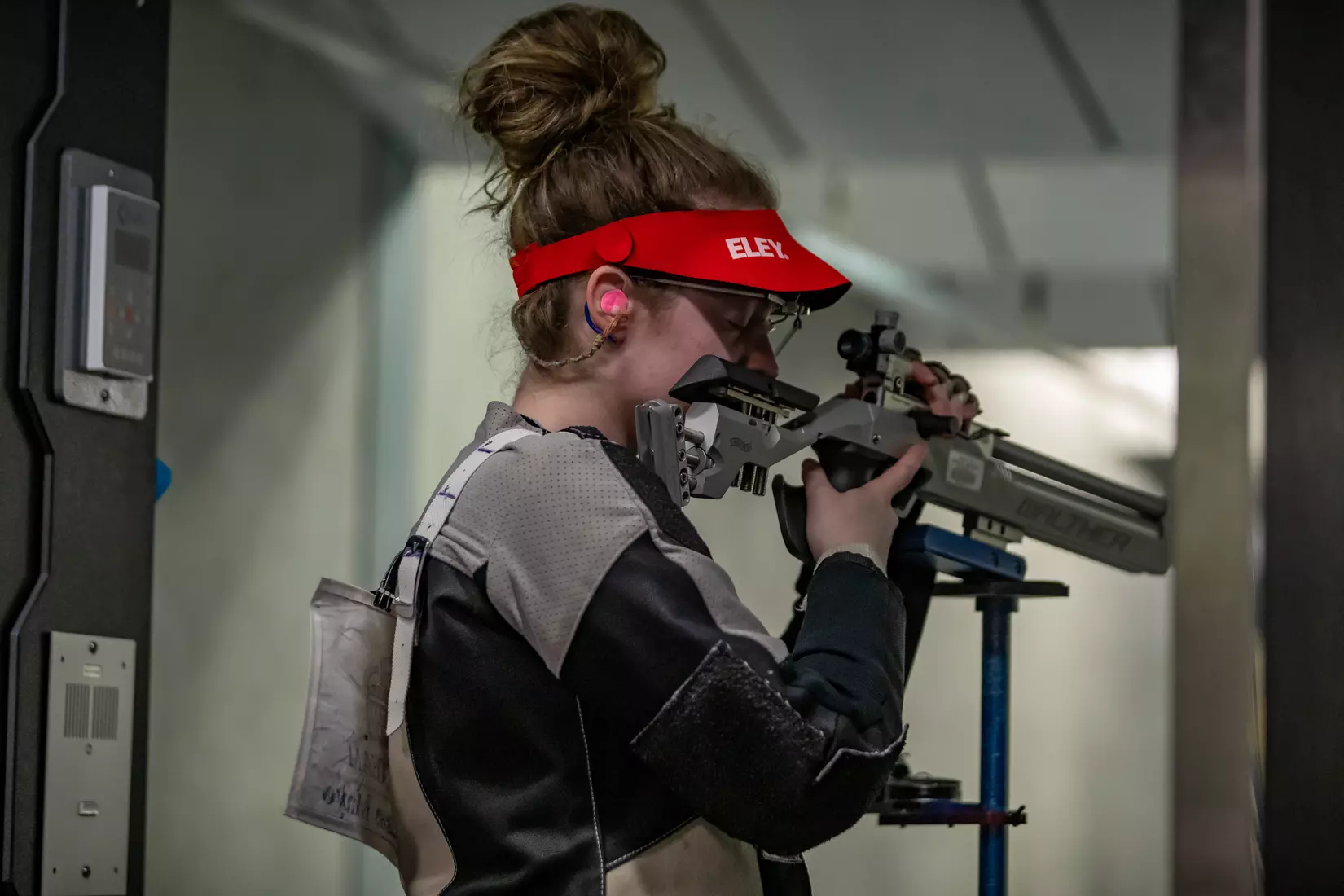 STATESBORO, GEORGIA - FEBRUARY 19: Georgia Southern Rifle faces the UAB Blazers at the Shooting Sports Education Center on February 18, 2022 in Statesboro, Georgia