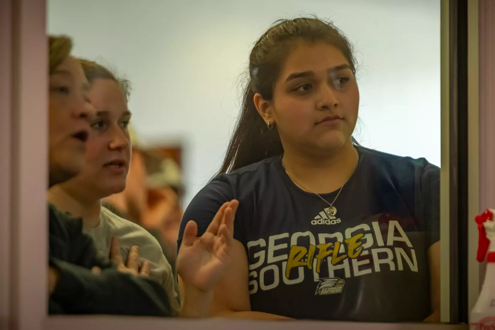 STATESBORO, GEORGIA - FEBRUARY 19: Georgia Southern Rifle faces the UAB Blazers at the Shooting Sports Education Center on February 18, 2022 in Statesboro, Georgia