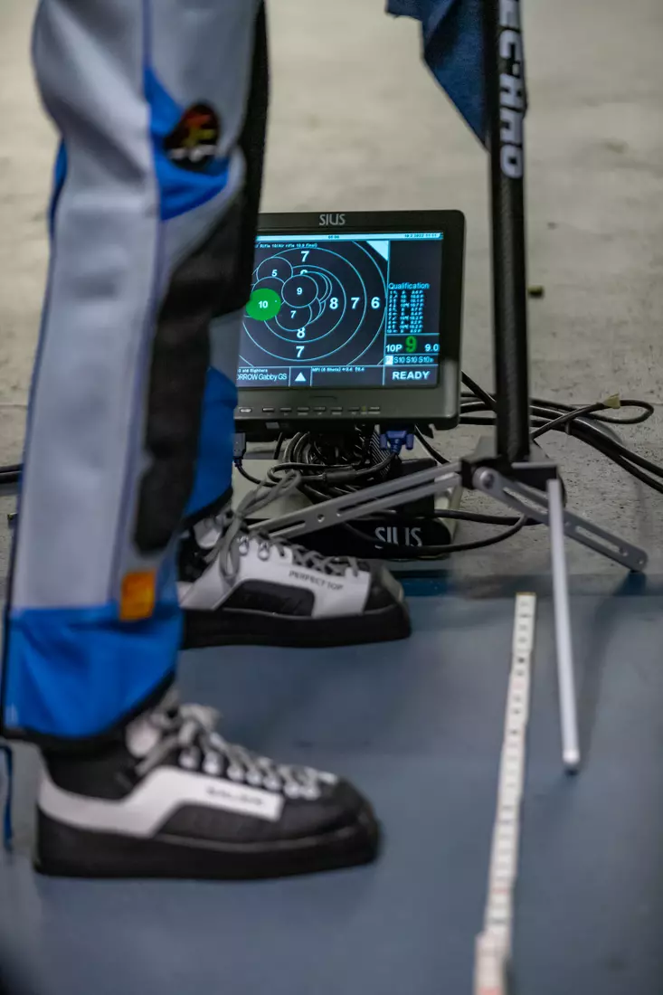 STATESBORO, GEORGIA - FEBRUARY 19: Georgia Southern Rifle faces the UAB Blazers at the Shooting Sports Education Center on February 18, 2022 in Statesboro, Georgia