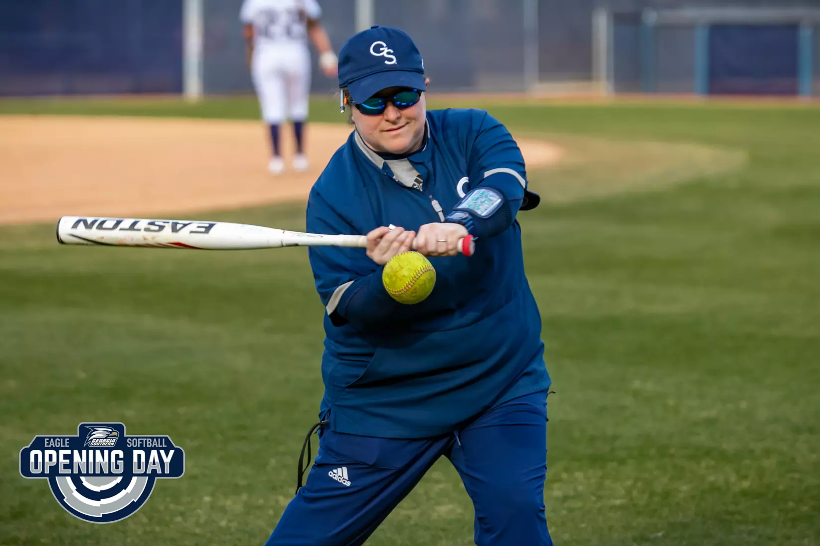 STATESBORO, GEORGIA - FEBRUARY 11: Georgia Southern Softball faces the Binghamton Bearkats at the Eagle Softball Field on February 11, 2022 in Statesboro, Georgia
