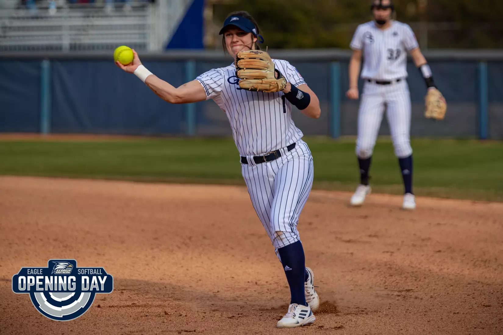 STATESBORO, GEORGIA - FEBRUARY 11: Georgia Southern Softball faces the Binghamton Bearkats at the Eagle Softball Field on February 11, 2022 in Statesboro, Georgia