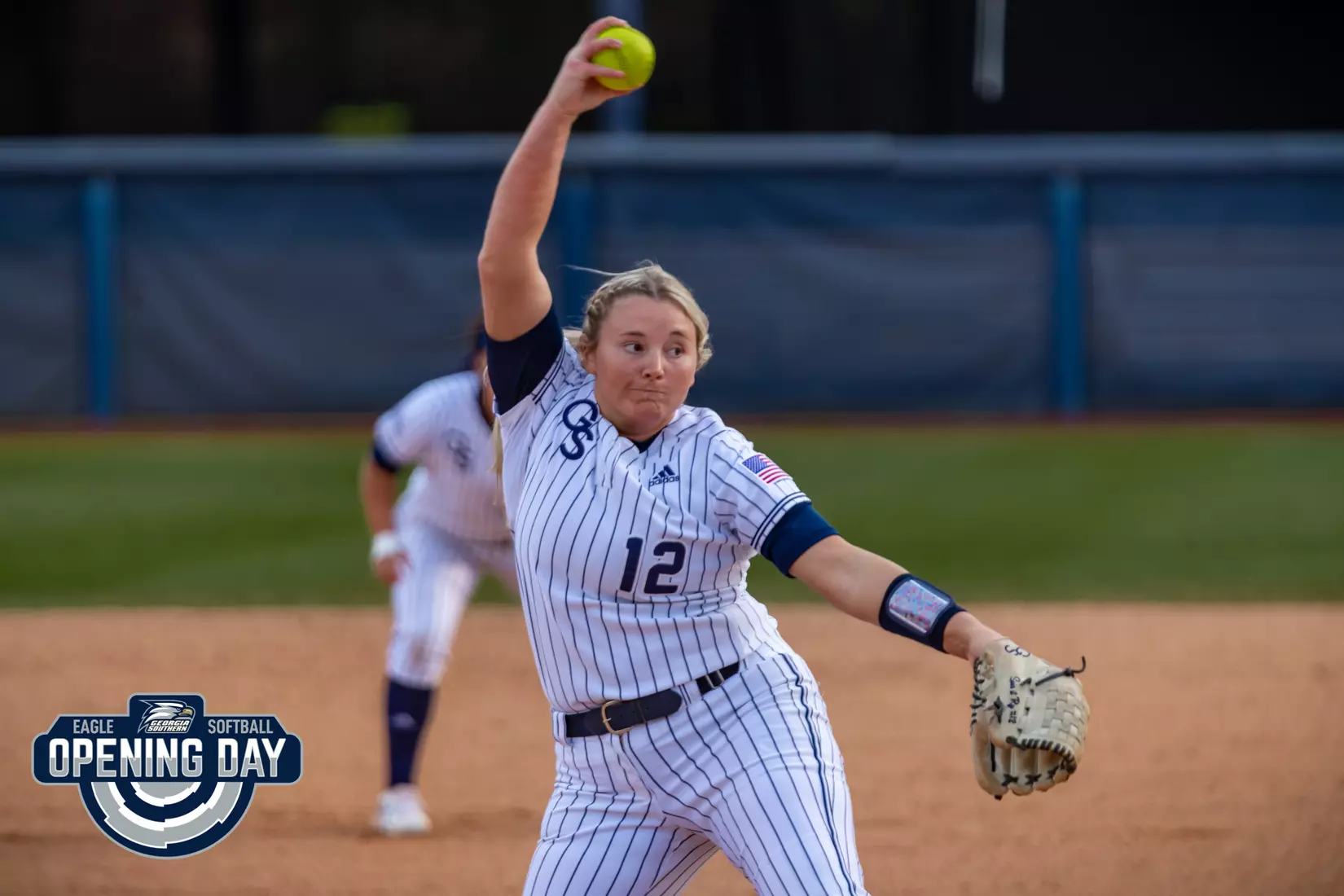 STATESBORO, GEORGIA - FEBRUARY 11: Georgia Southern Softball faces the Binghamton Bearkats at the Eagle Softball Field on February 11, 2022 in Statesboro, Georgia