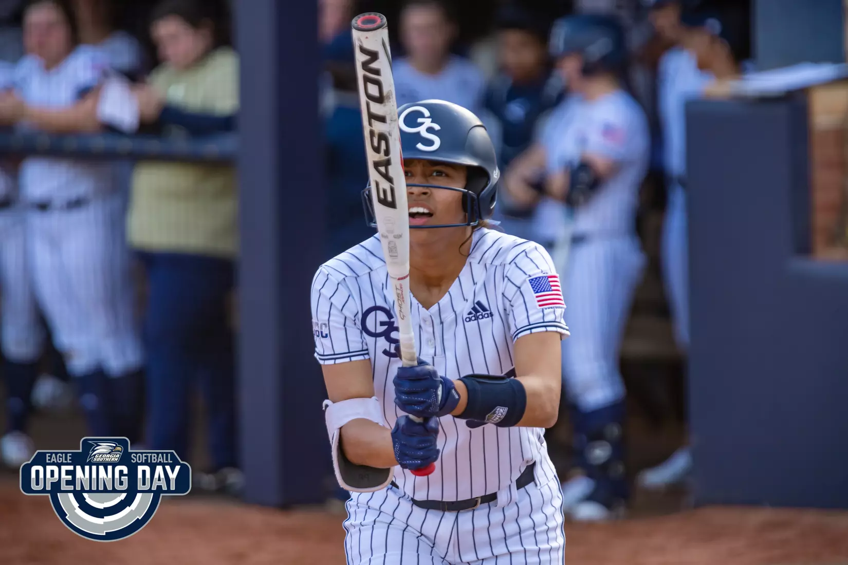 STATESBORO, GEORGIA - FEBRUARY 11: Georgia Southern Softball faces the Binghamton Bearkats at the Eagle Softball Field on February 11, 2022 in Statesboro, Georgia