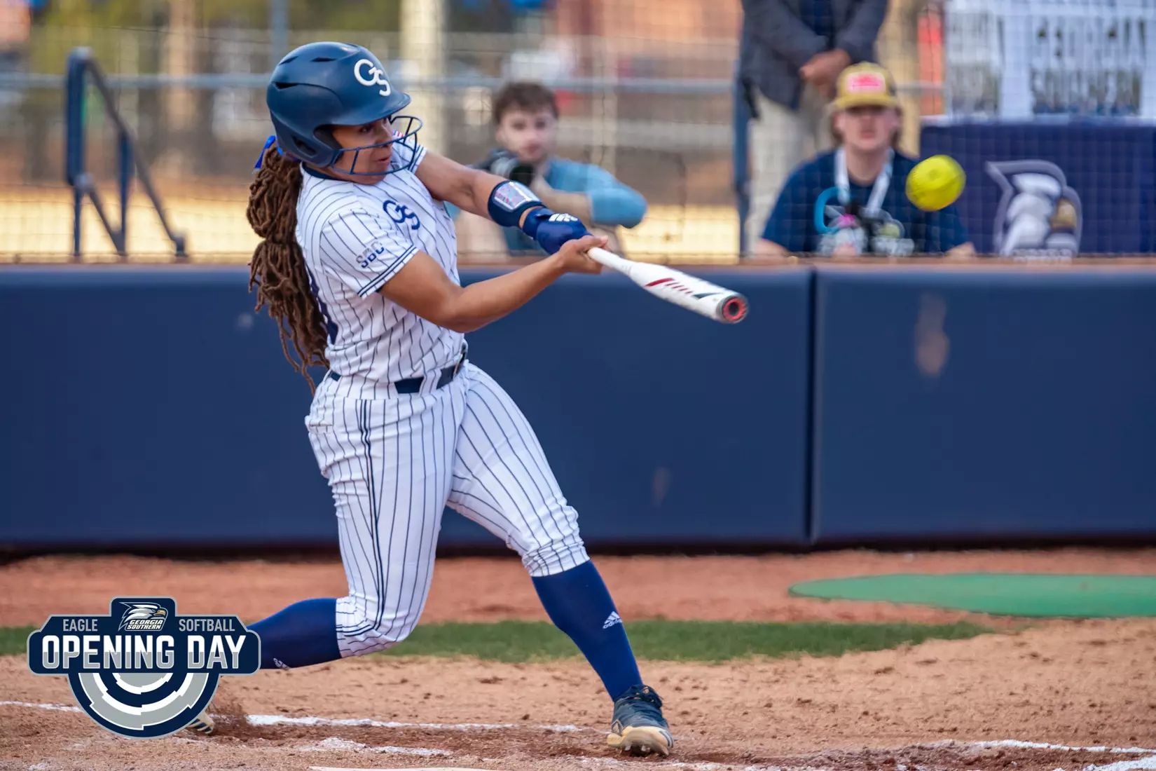 STATESBORO, GEORGIA - FEBRUARY 11: Georgia Southern Softball faces the Binghamton Bearkats at the Eagle Softball Field on February 11, 2022 in Statesboro, Georgia