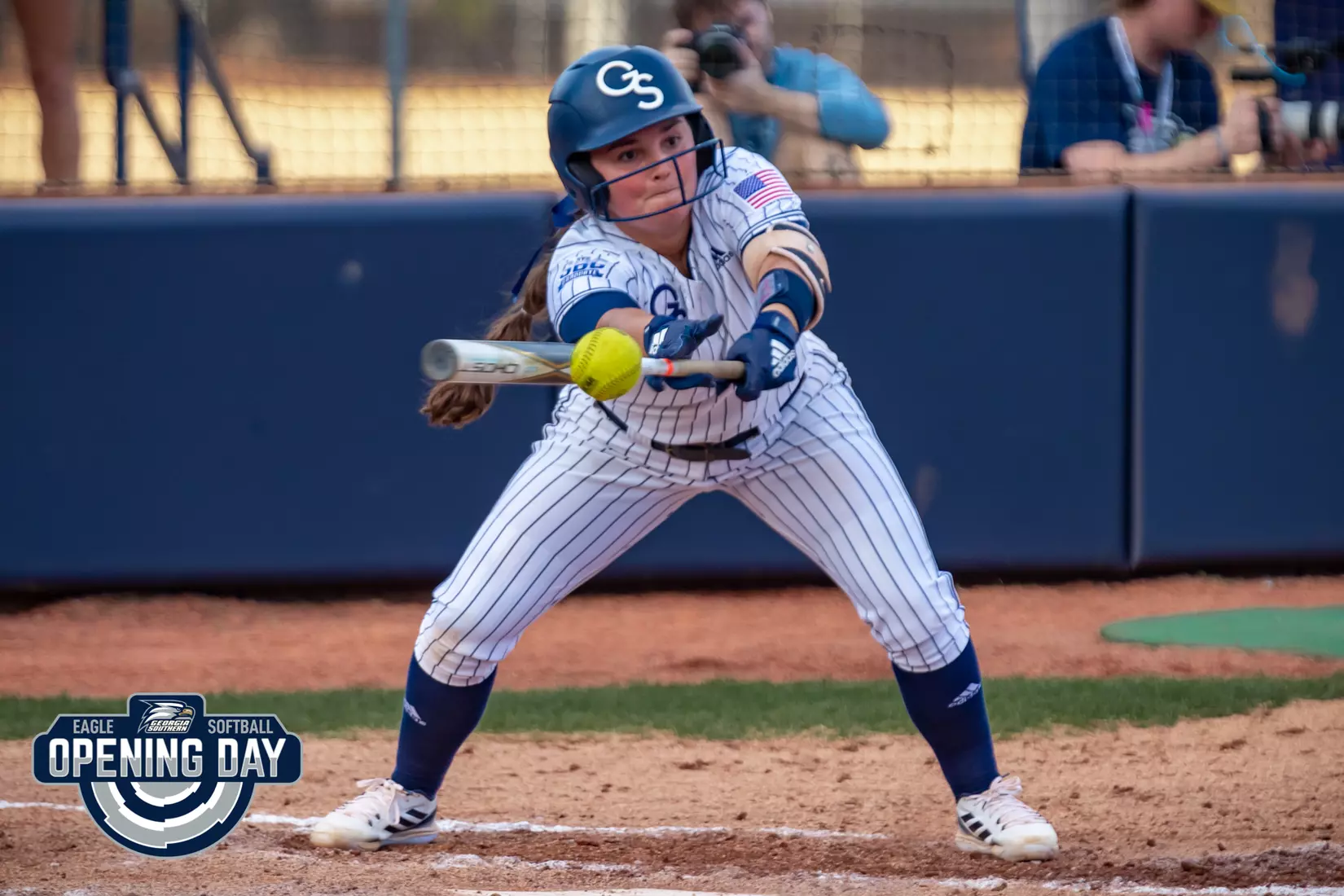 STATESBORO, GEORGIA - FEBRUARY 11: Georgia Southern Softball faces the Binghamton Bearkats at the Eagle Softball Field on February 11, 2022 in Statesboro, Georgia