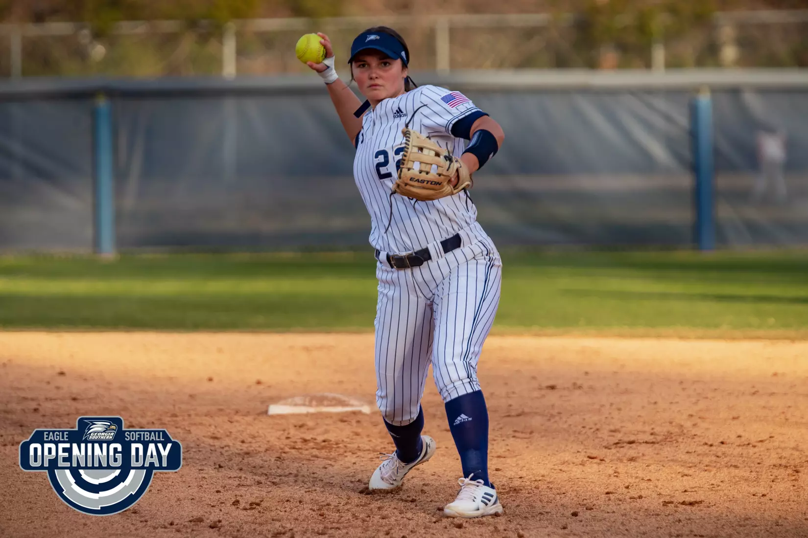 STATESBORO, GEORGIA - FEBRUARY 11: Georgia Southern Softball faces the Binghamton Bearkats at the Eagle Softball Field on February 11, 2022 in Statesboro, Georgia