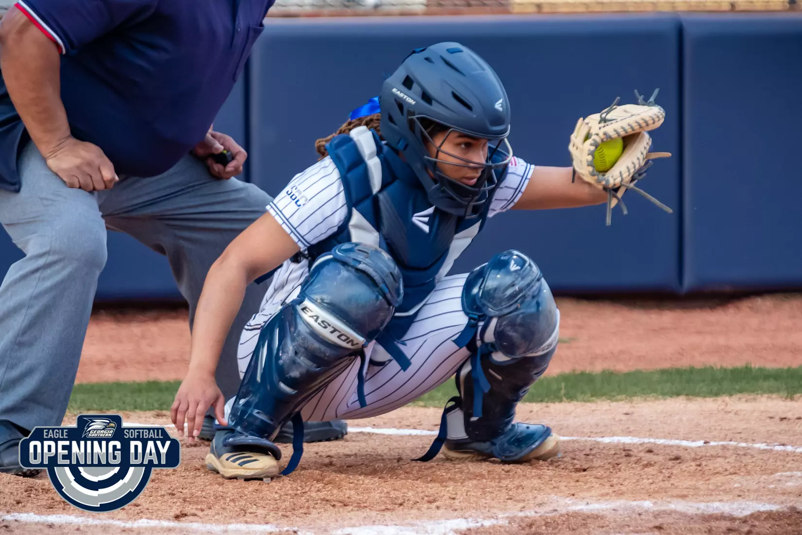 STATESBORO, GEORGIA - FEBRUARY 11: Georgia Southern Softball faces the Binghamton Bearkats at the Eagle Softball Field on February 11, 2022 in Statesboro, Georgia
