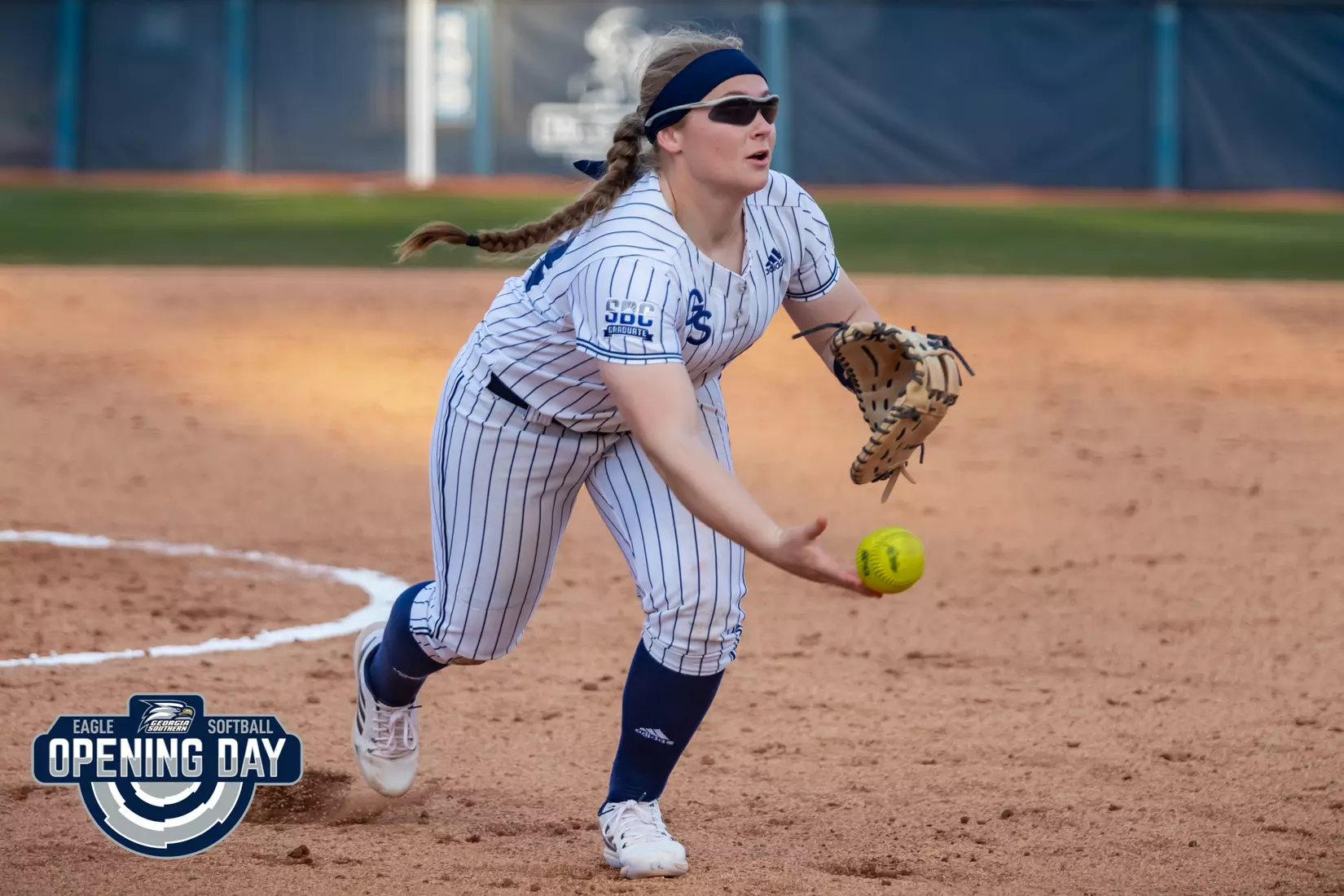 STATESBORO, GEORGIA - FEBRUARY 11: Georgia Southern Softball faces the Binghamton Bearkats at the Eagle Softball Field on February 11, 2022 in Statesboro, Georgia