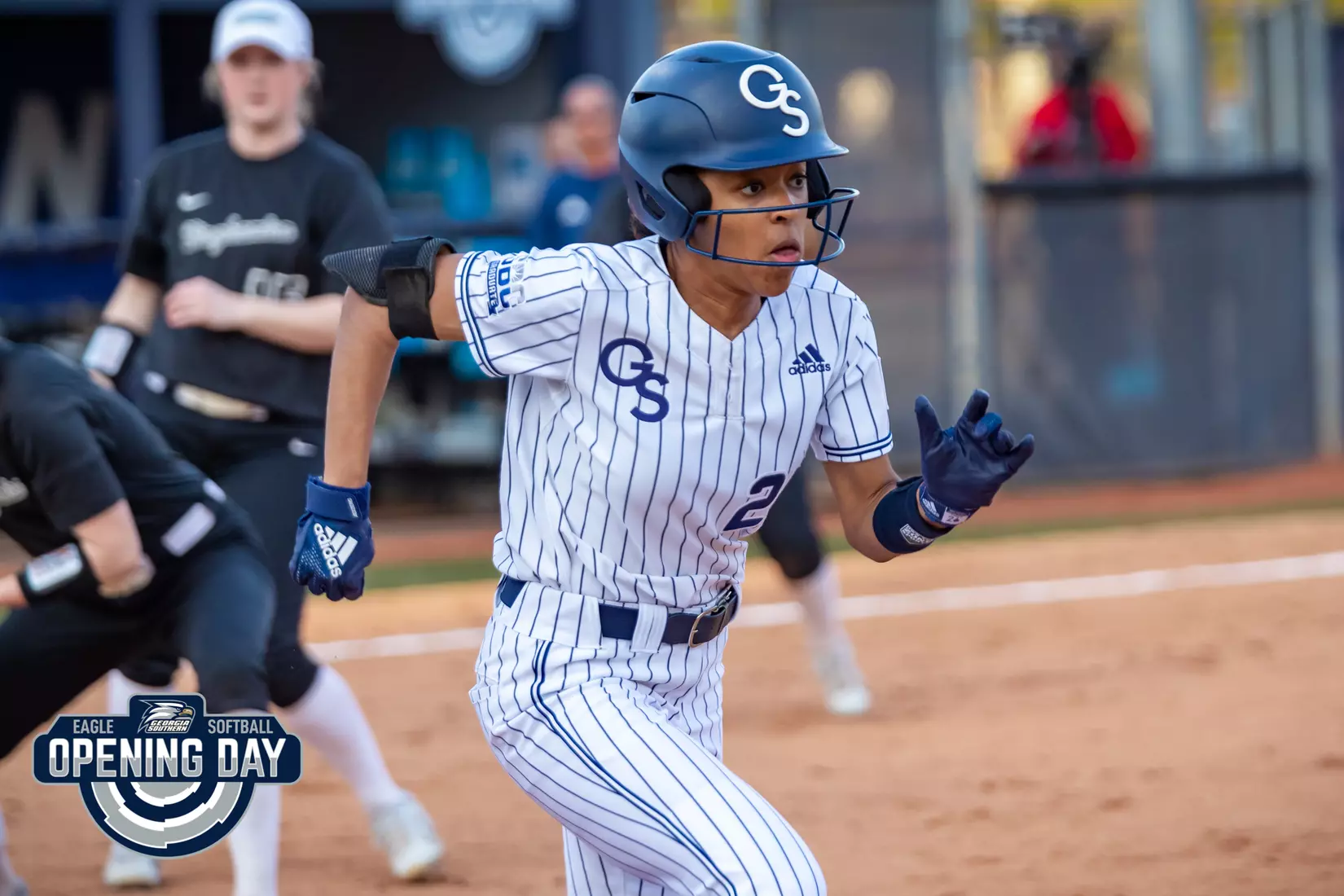 STATESBORO, GEORGIA - FEBRUARY 11: Georgia Southern Softball faces the Binghamton Bearkats at the Eagle Softball Field on February 11, 2022 in Statesboro, Georgia