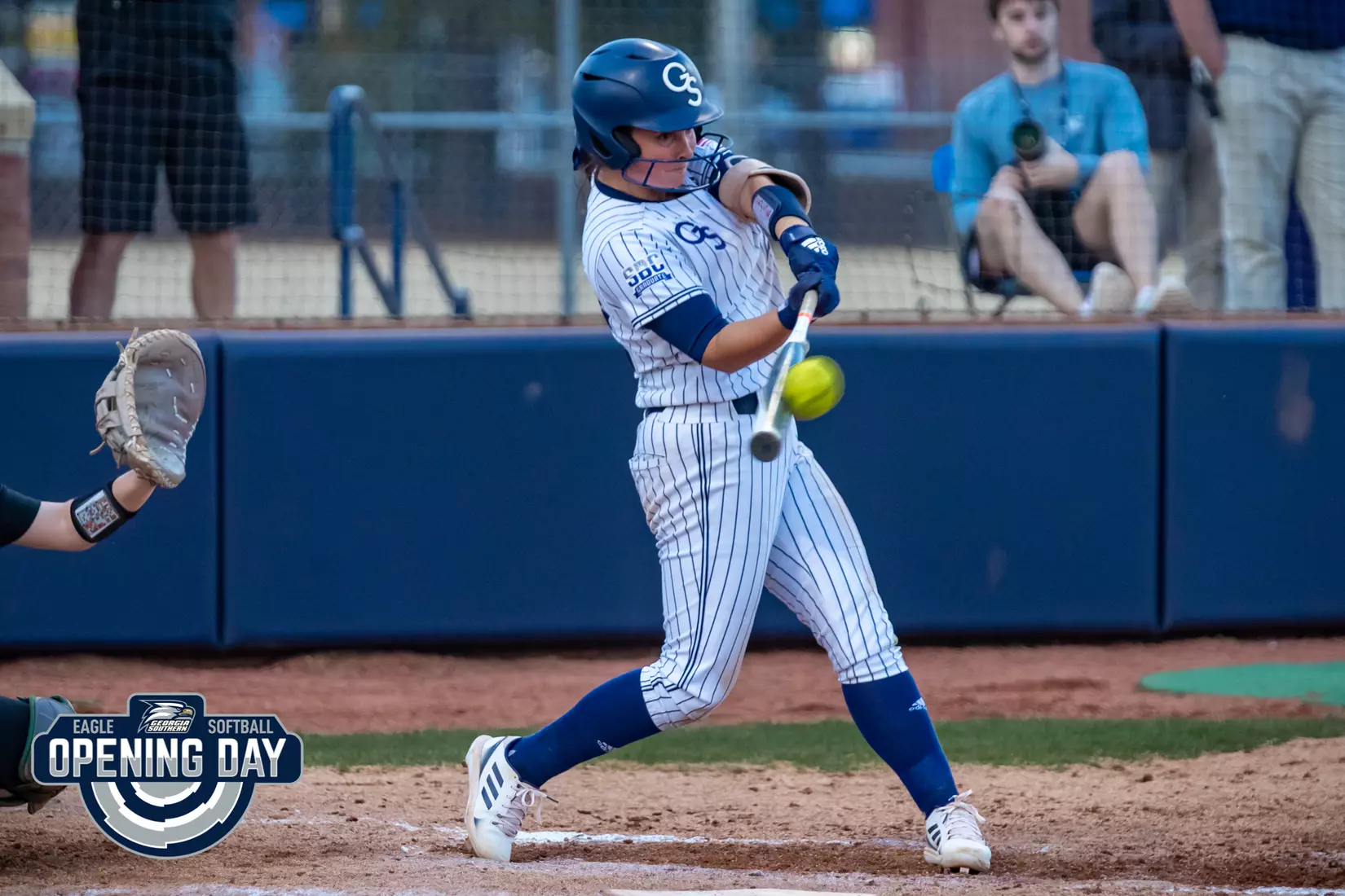 STATESBORO, GEORGIA - FEBRUARY 11: Georgia Southern Softball faces the Binghamton Bearkats at the Eagle Softball Field on February 11, 2022 in Statesboro, Georgia