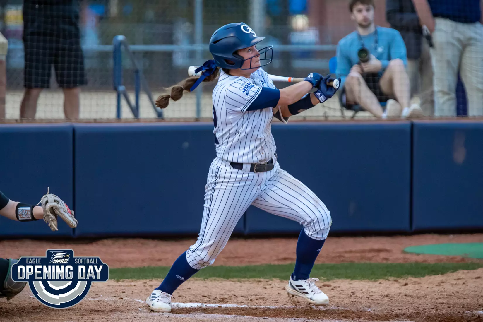 STATESBORO, GEORGIA - FEBRUARY 11: Georgia Southern Softball faces the Binghamton Bearkats at the Eagle Softball Field on February 11, 2022 in Statesboro, Georgia