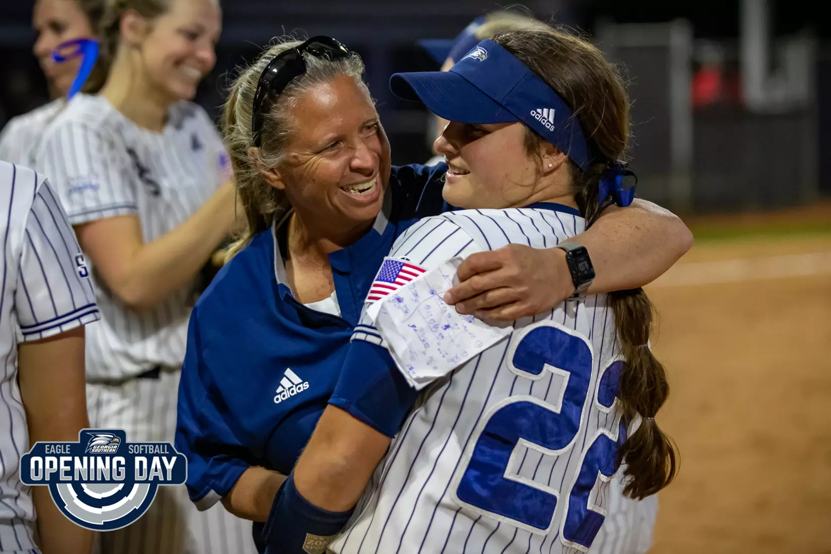 STATESBORO, GEORGIA - FEBRUARY 11: Georgia Southern Softball faces the Binghamton Bearkats at the Eagle Softball Field on February 11, 2022 in Statesboro, Georgia