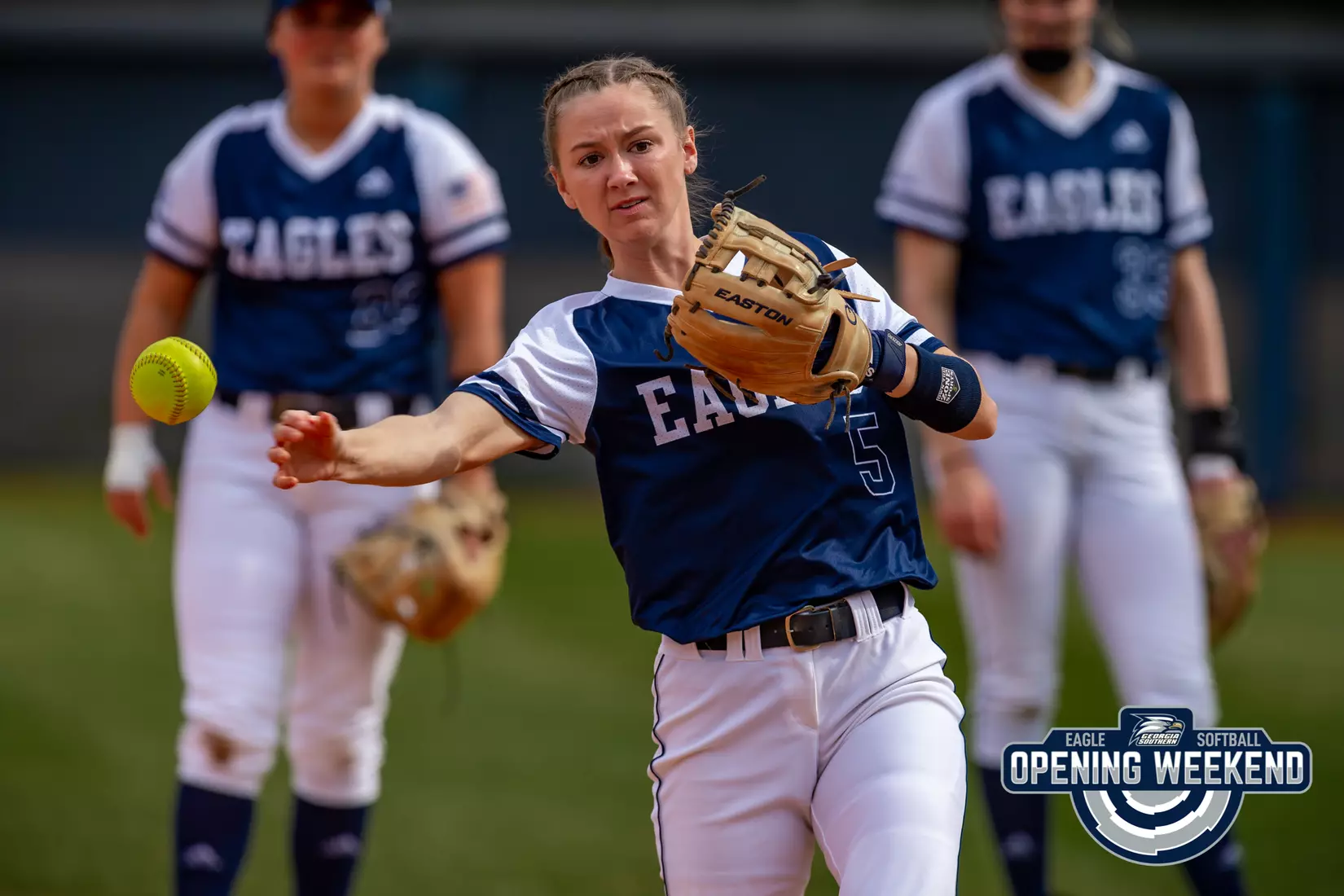 STATESBORO, GEORGIA - FEBRUARY 12: Georgia Southern Softball faces the Binghamton Bearcats at Eagle Field on February 12, 2022 in Statesboro, Georgia